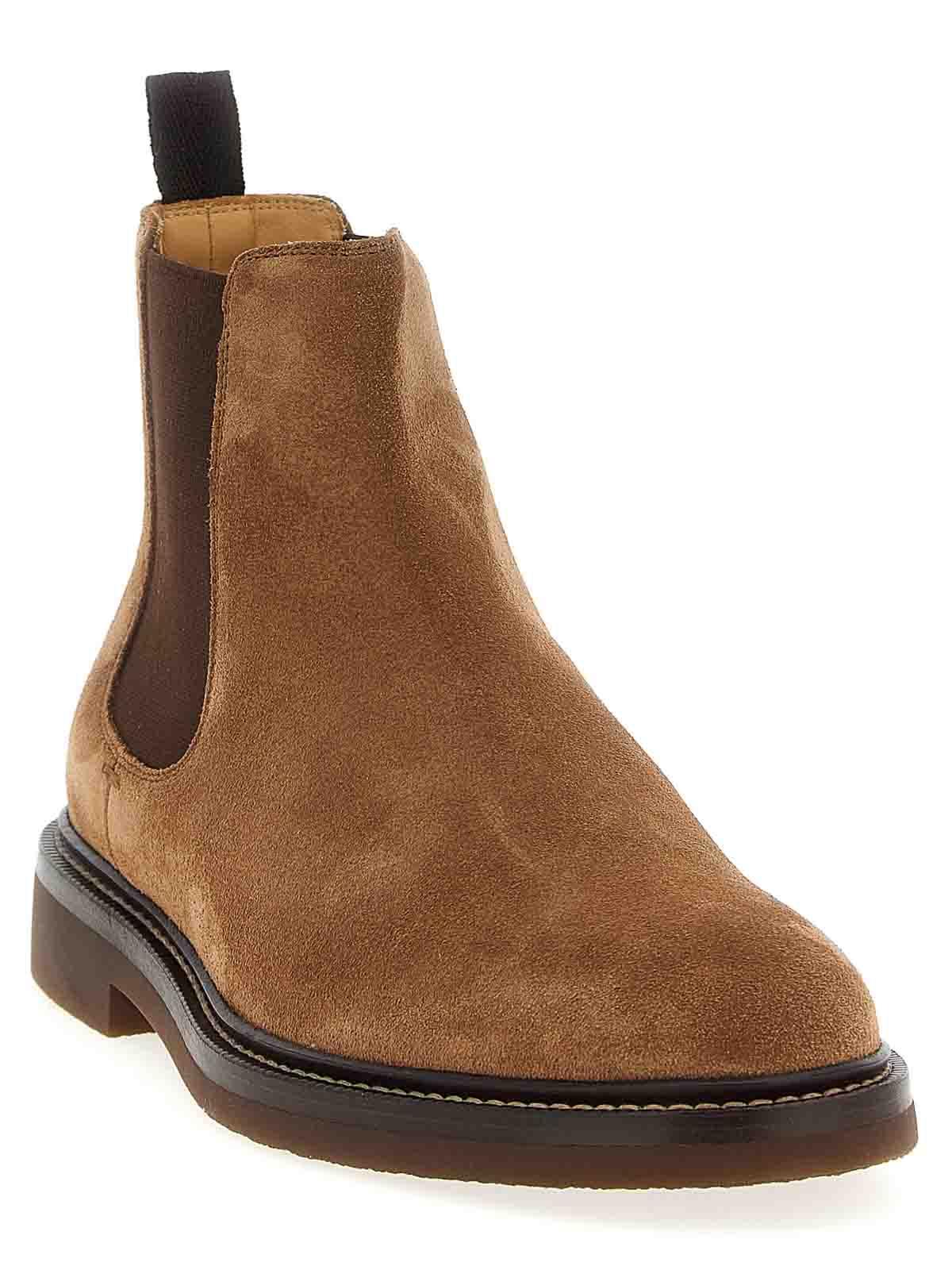Brunello Cucinelli Brown Suede Boots In Brown