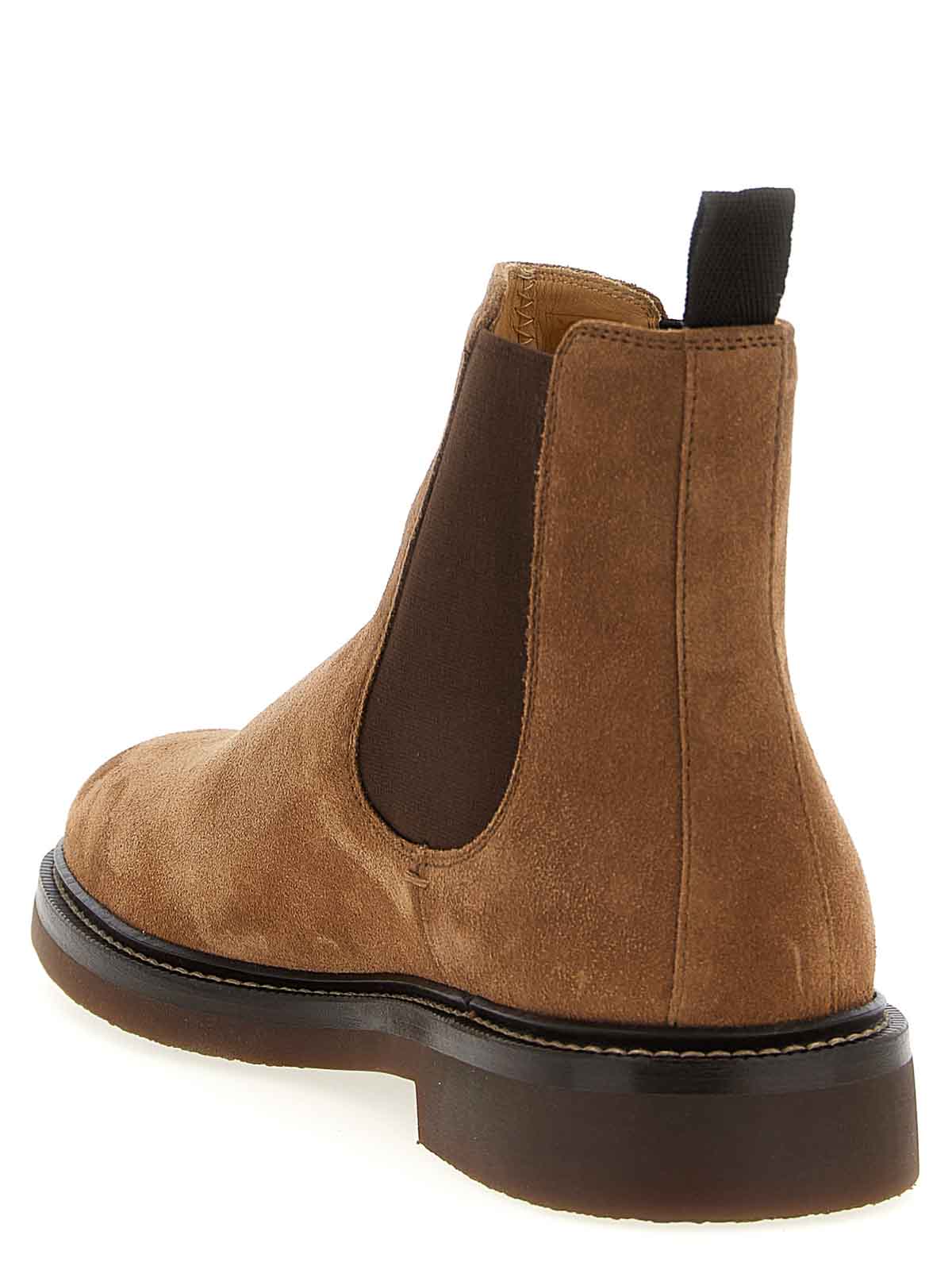 Brunello Cucinelli Brown Suede Boots In Brown