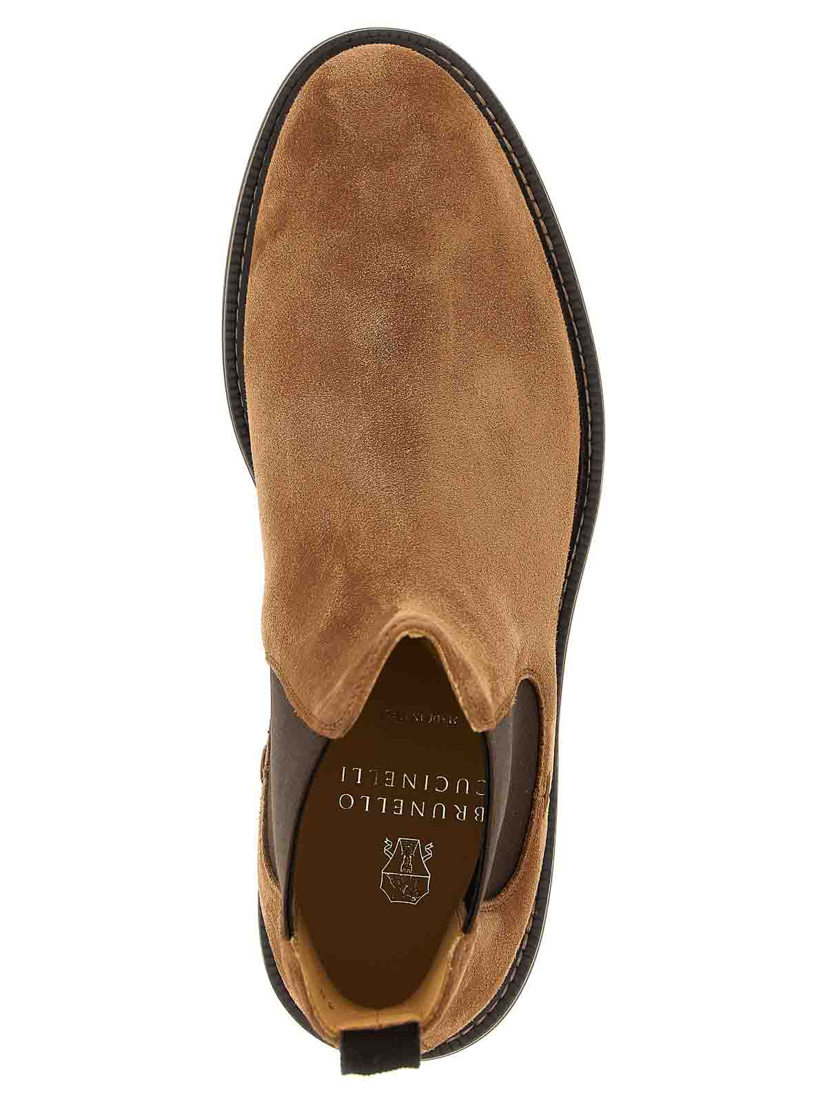 Brunello Cucinelli Brown Suede Boots In Brown