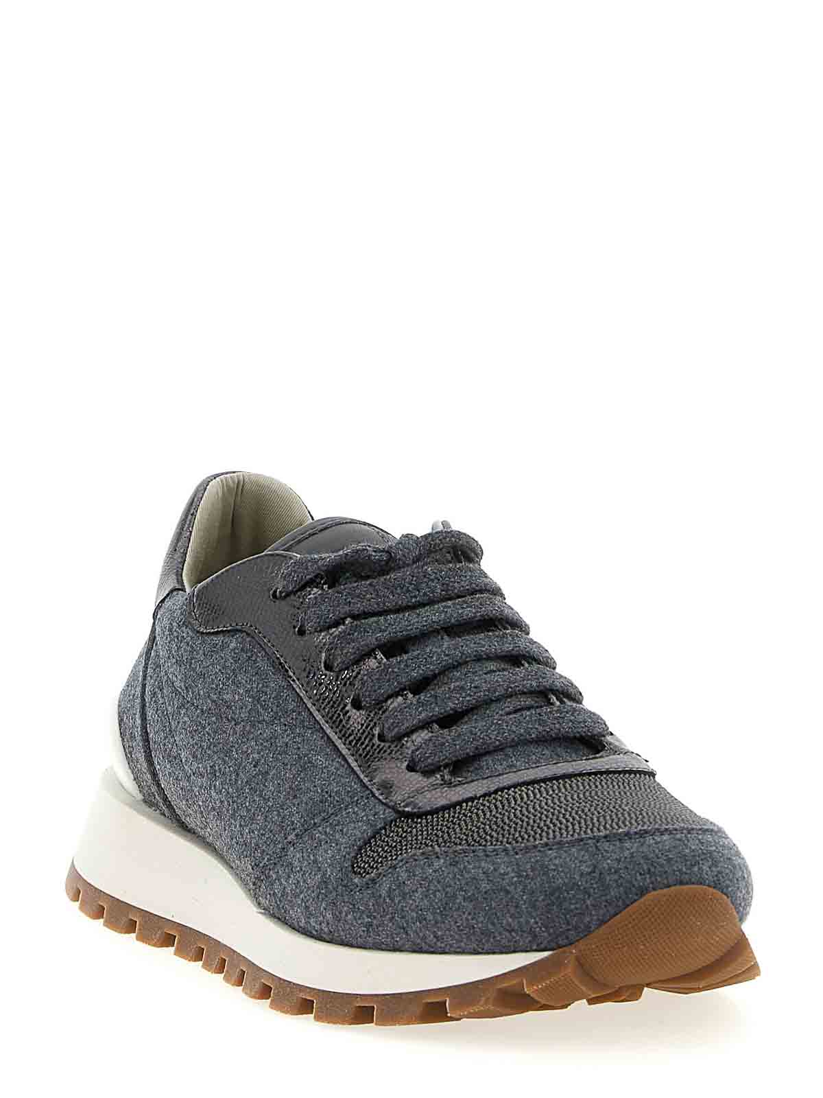 Brunello Cucinelli Runners Precious Toe Sneakers In Multi