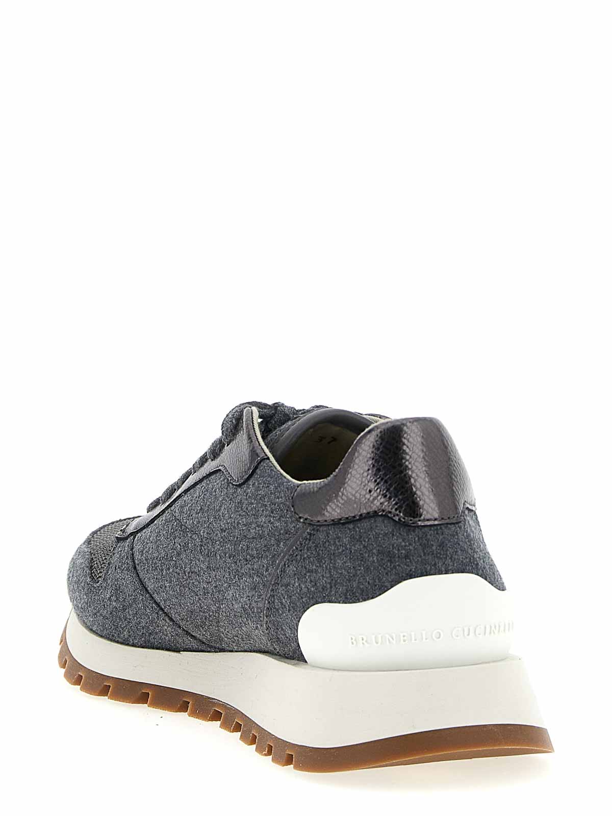 Brunello Cucinelli Runners Precious Toe Sneakers In Multi