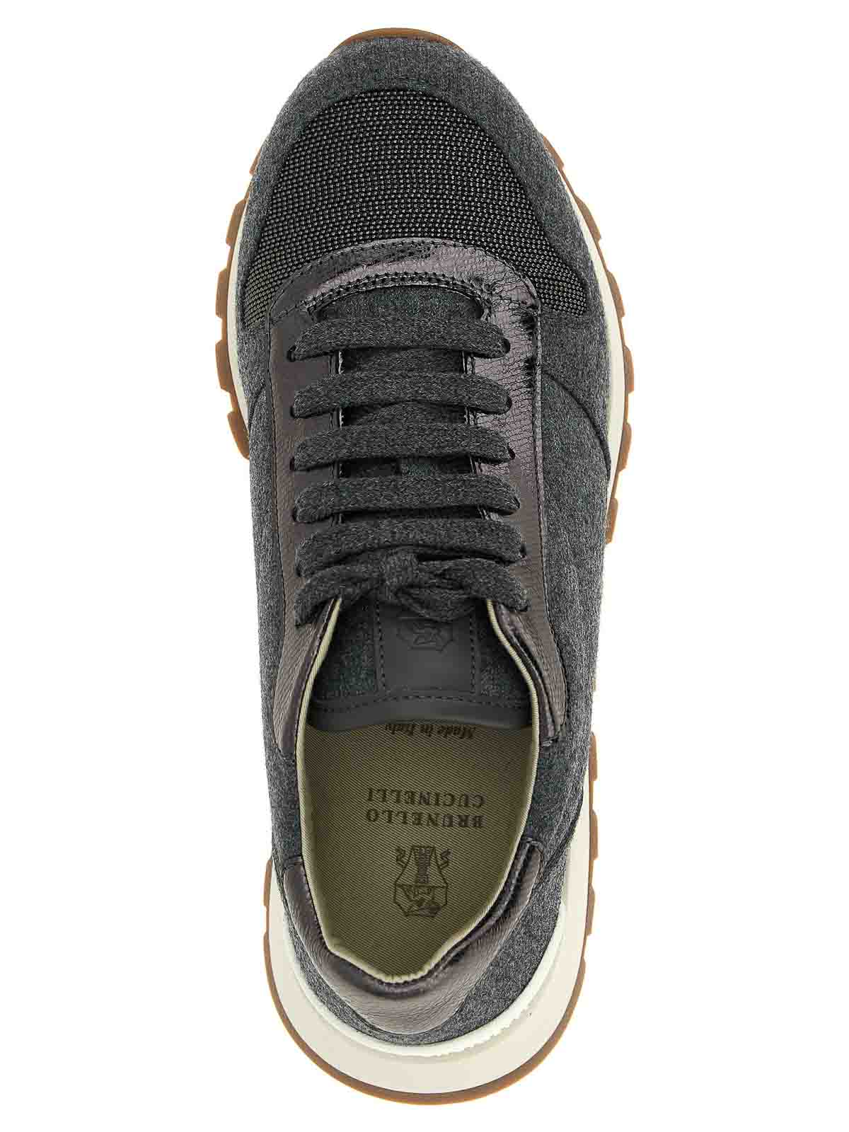 Brunello Cucinelli Runners Precious Toe Sneakers In Multi