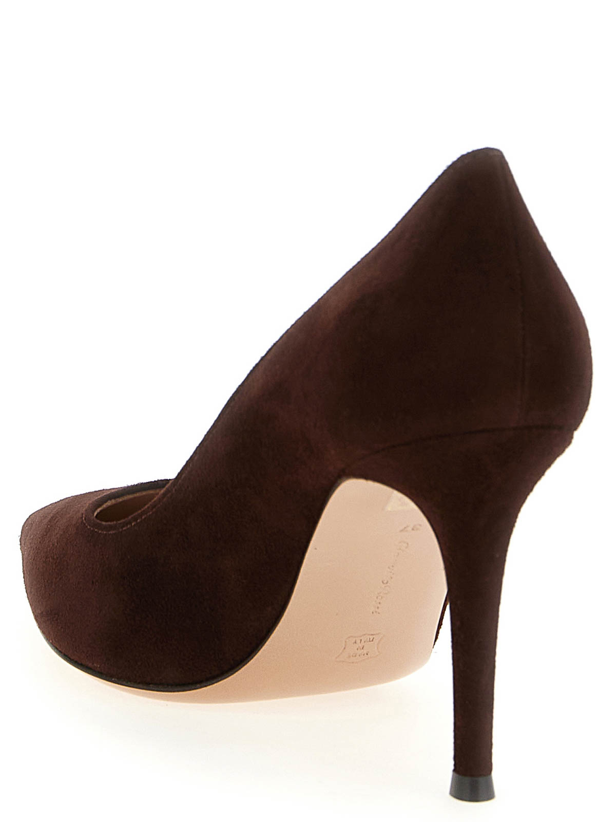 Gianvito Rossi Gianvito 85 Black Suede Pump In Brown