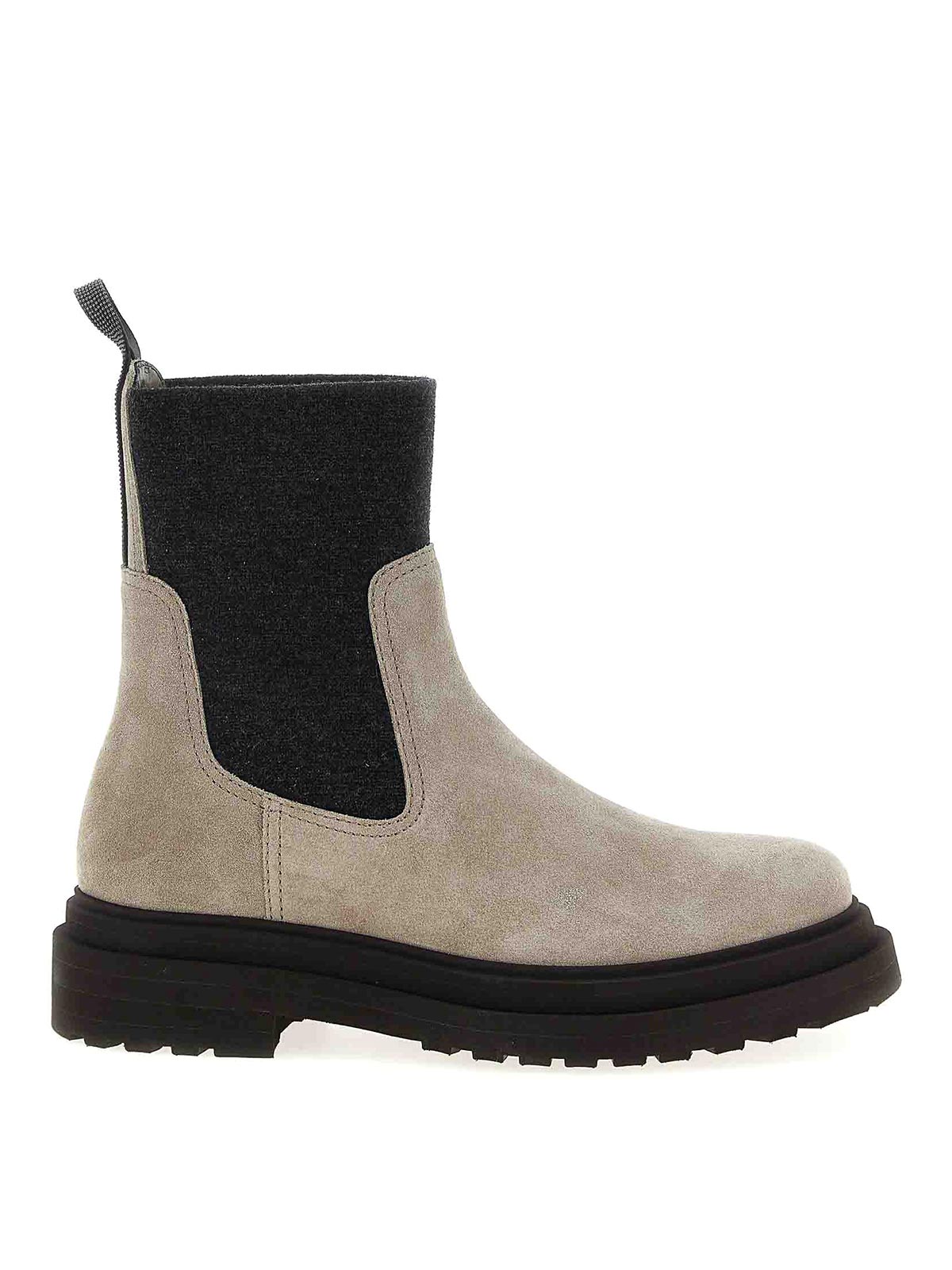 Brunello Cucinelli Women Precious Loop Detail Ankle Boots In Sand