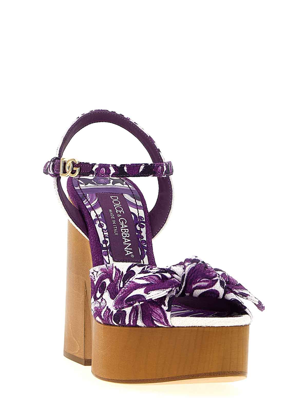 Dolce & Gabbana Maiolica Sandals In Multi