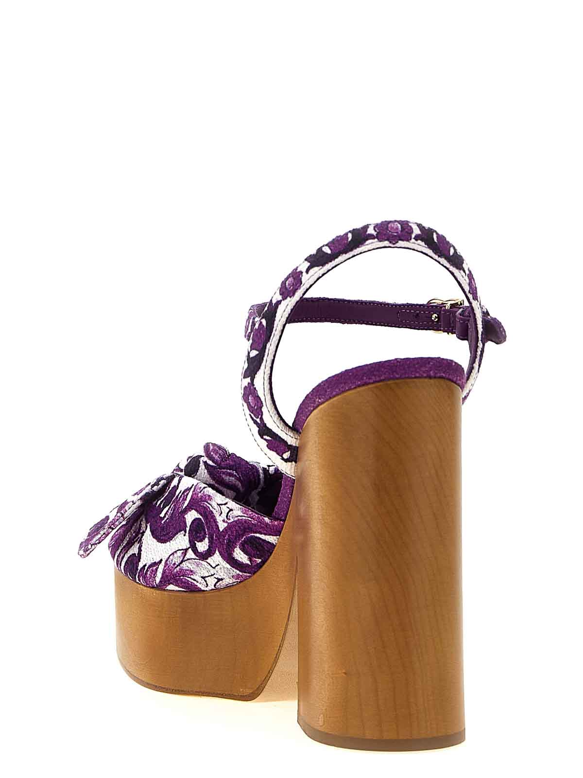 Dolce & Gabbana Maiolica Sandals In Multi
