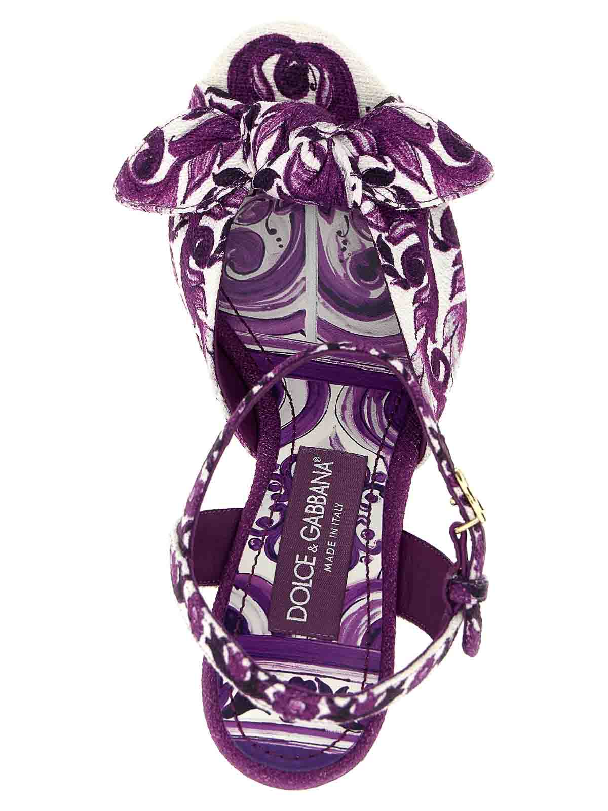 Dolce & Gabbana Maiolica Sandals In Multi