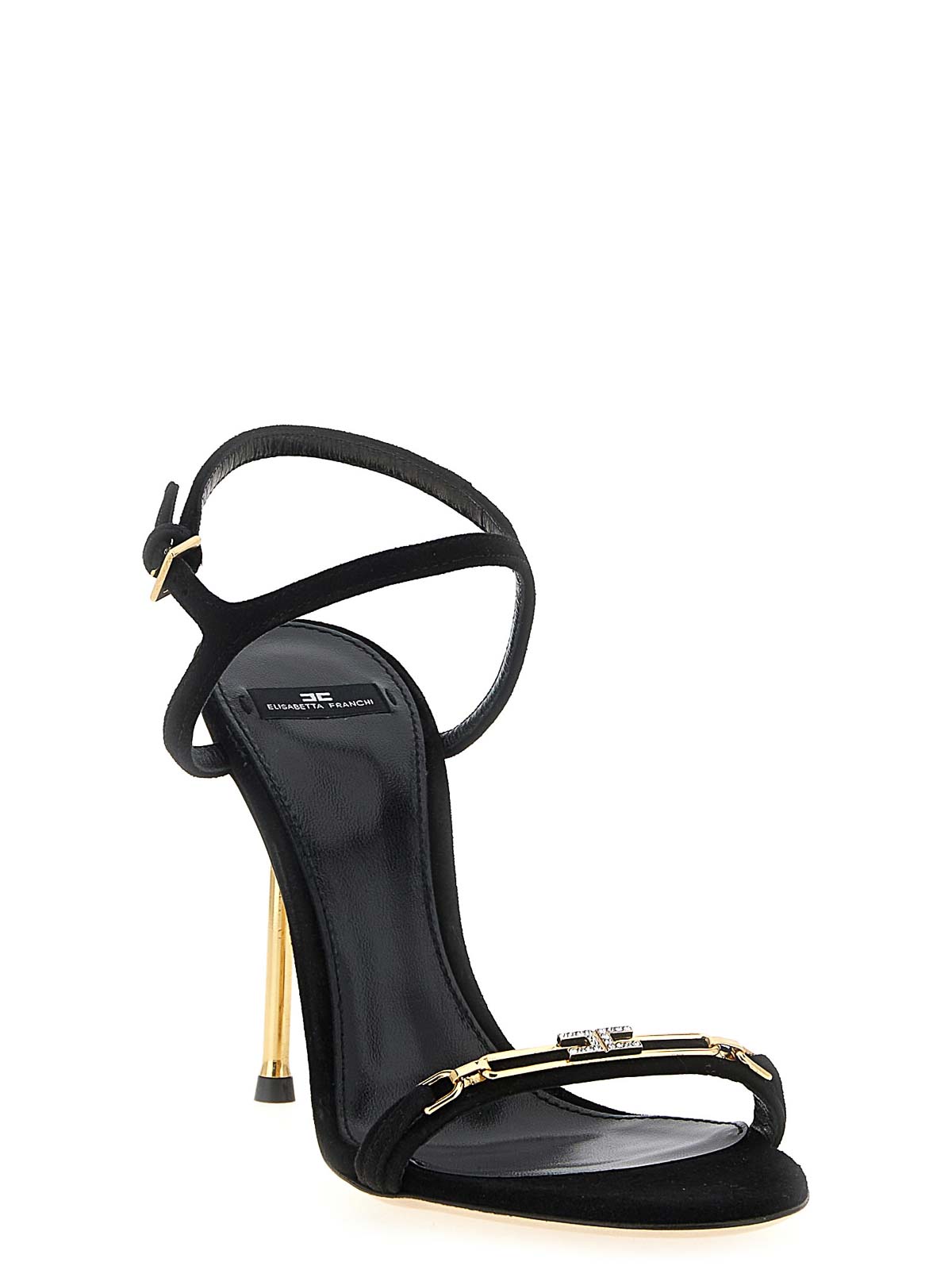 Elisabetta Franchi 110mm Crystal-embellished Sandals In Black