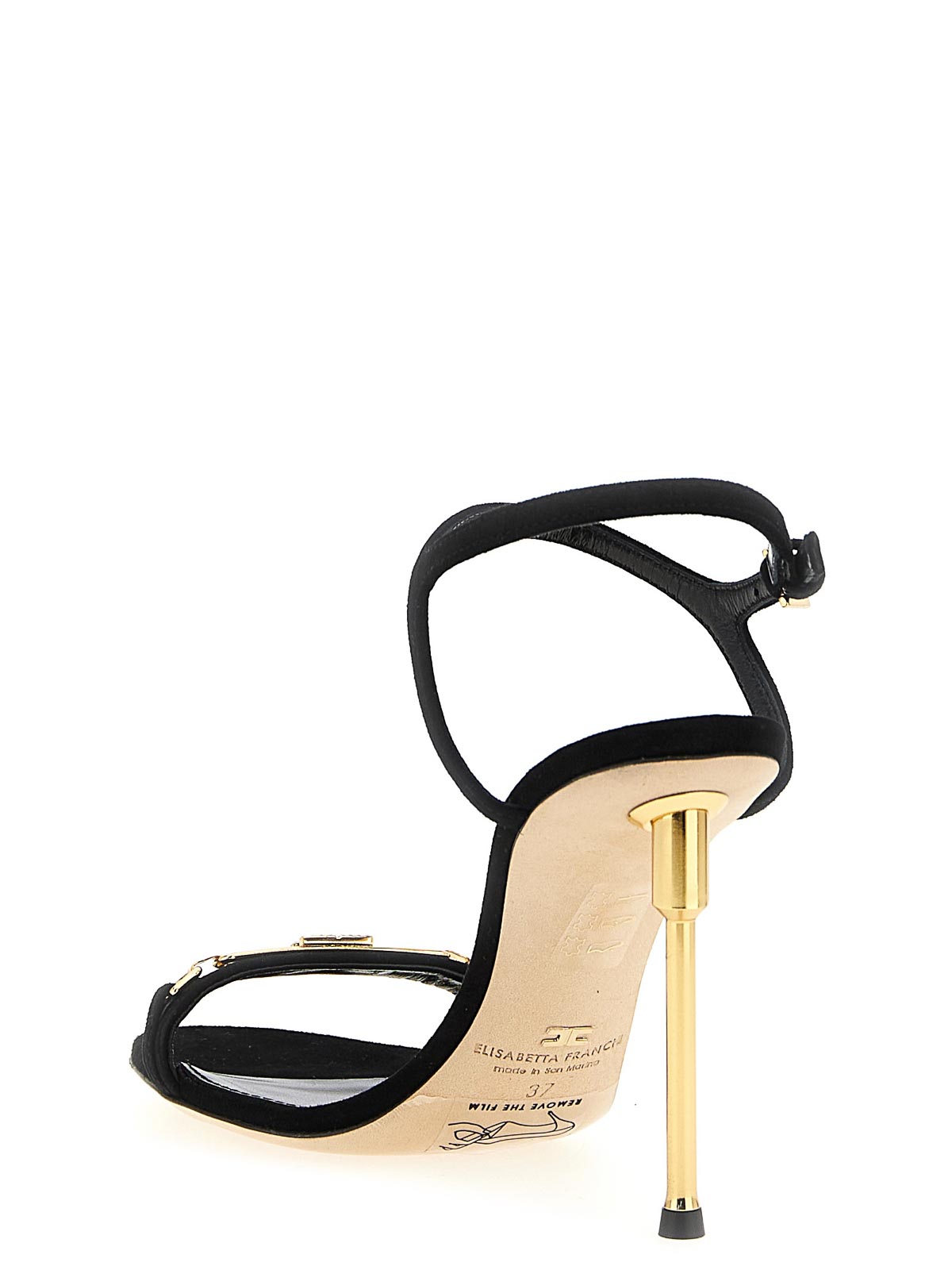 Elisabetta Franchi 110mm Crystal-embellished Sandals In Black