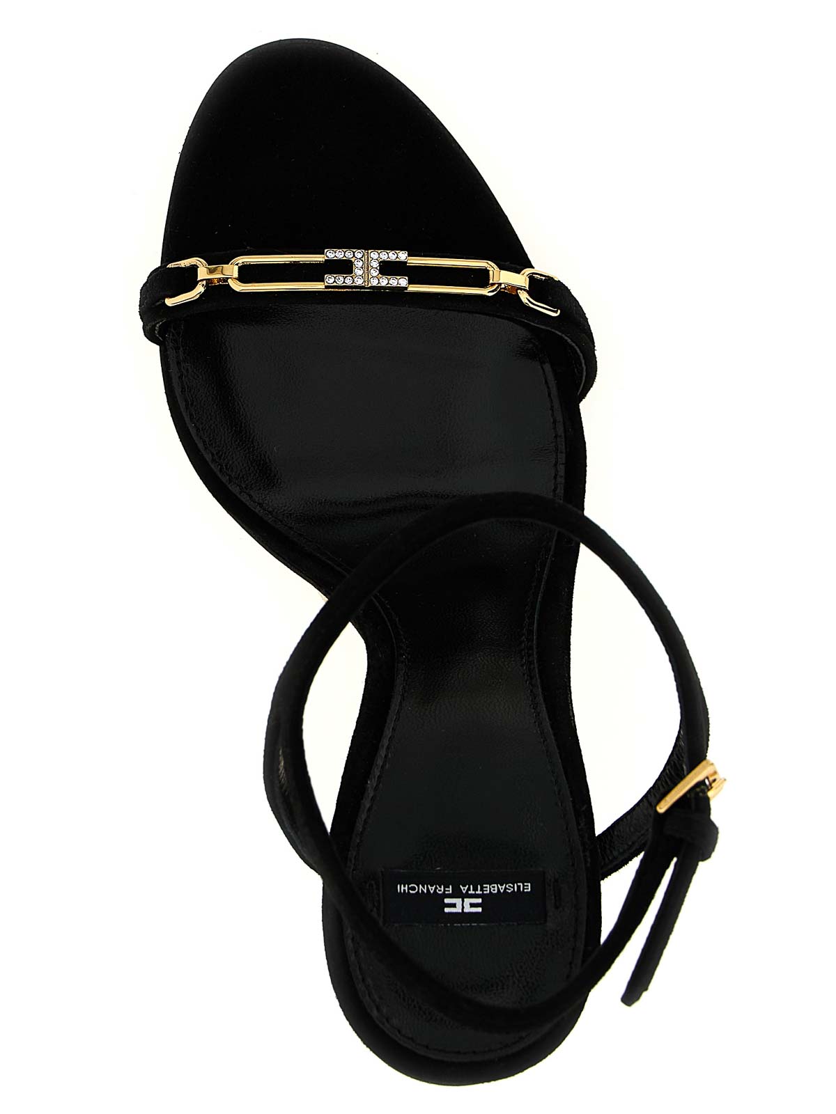 Elisabetta Franchi 110mm Crystal-embellished Sandals In Black