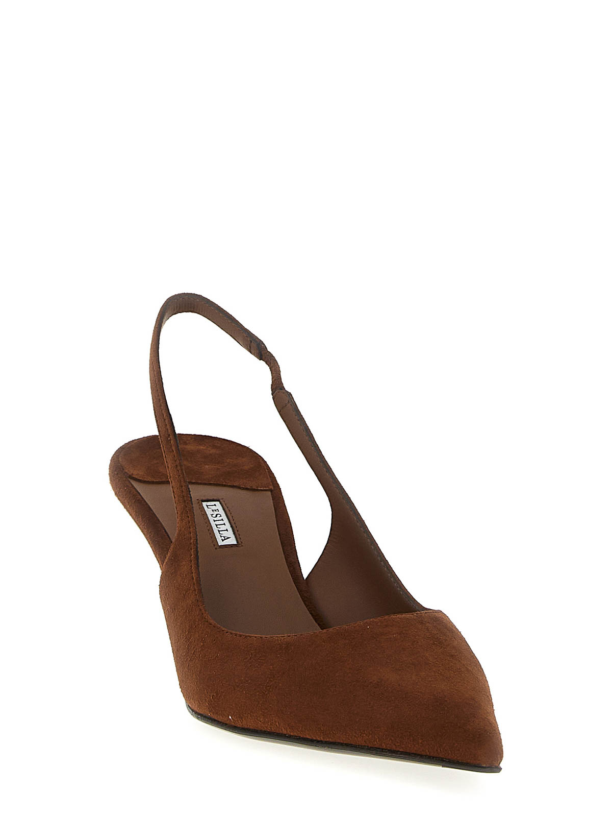 Le Silla 60mm Slingback Pointed-toe Pumps In Brown
