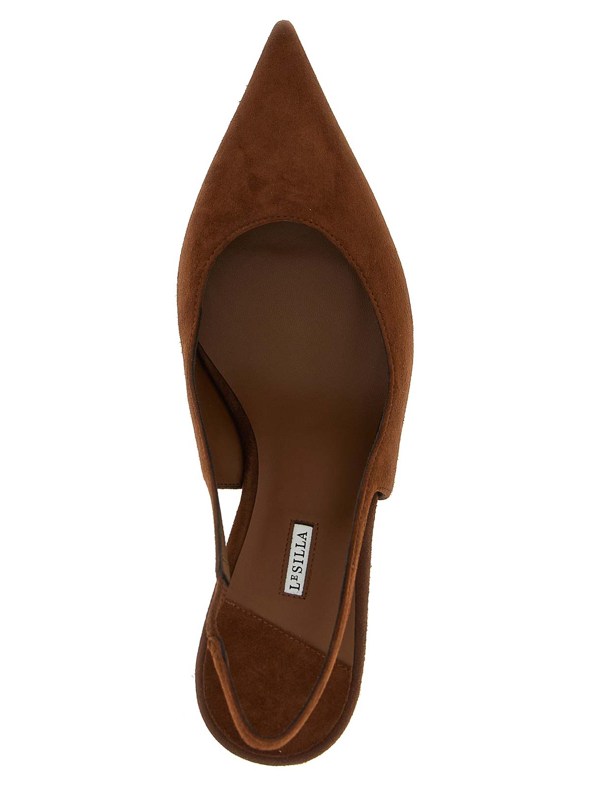 Le Silla 60mm Slingback Pointed-toe Pumps In Brown