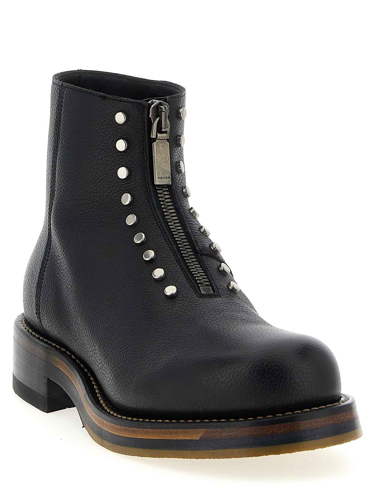 Alexander Mcqueen Maker Ankle Boots In Black