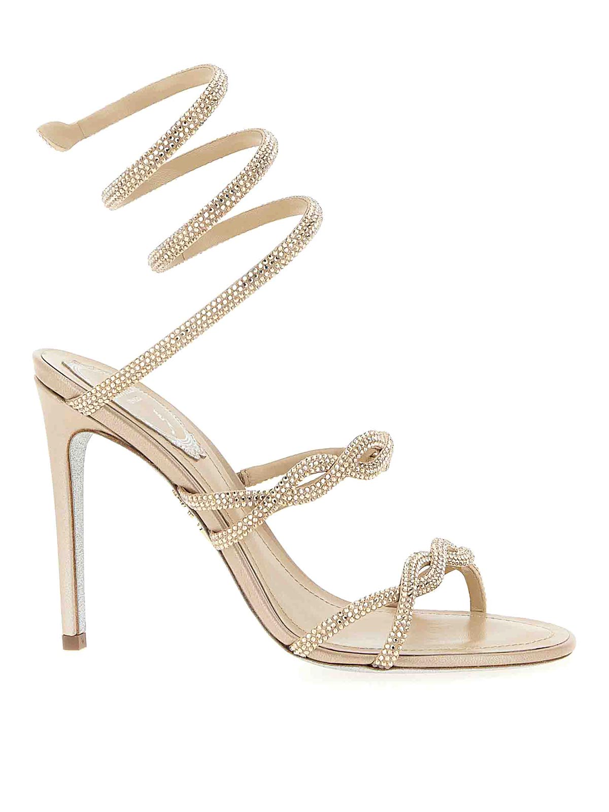 René Caovilla Flat Sandals Rene Caovilla Woman Color Beige In Neutral