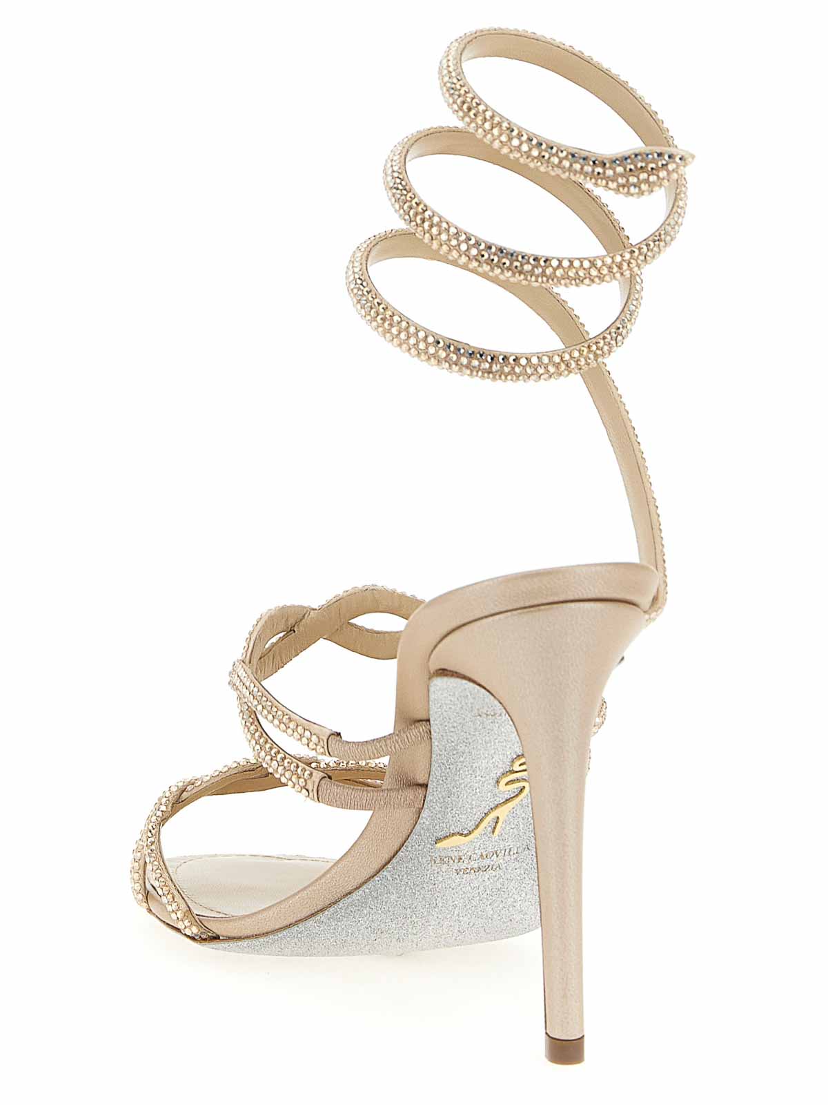 René Caovilla Flat Sandals Rene Caovilla Woman Color Beige In Neutral