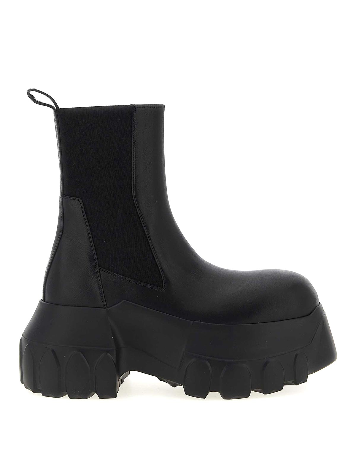Rick Owens Beatle Mega Tractor Ankle Boots In Black