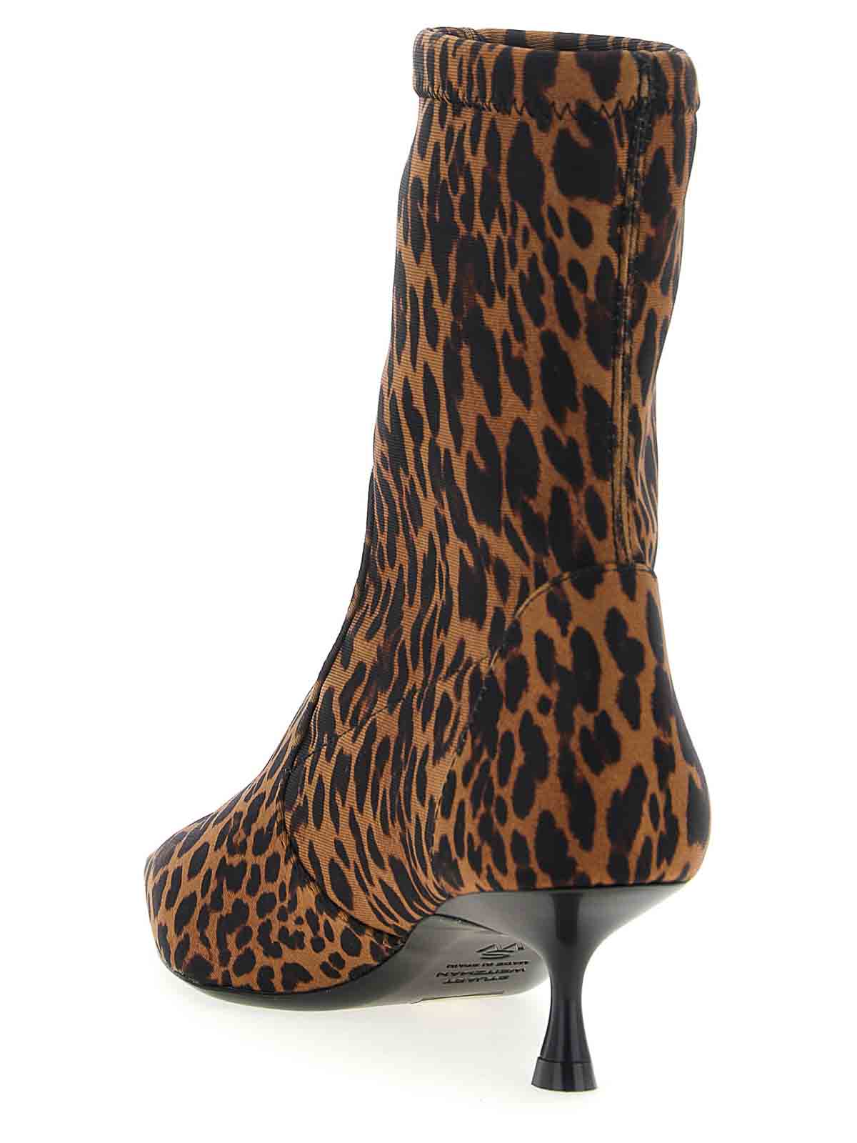 Stuart Weitzman Naomi Leopard-print Scuba Ankle Boots In Animal Print