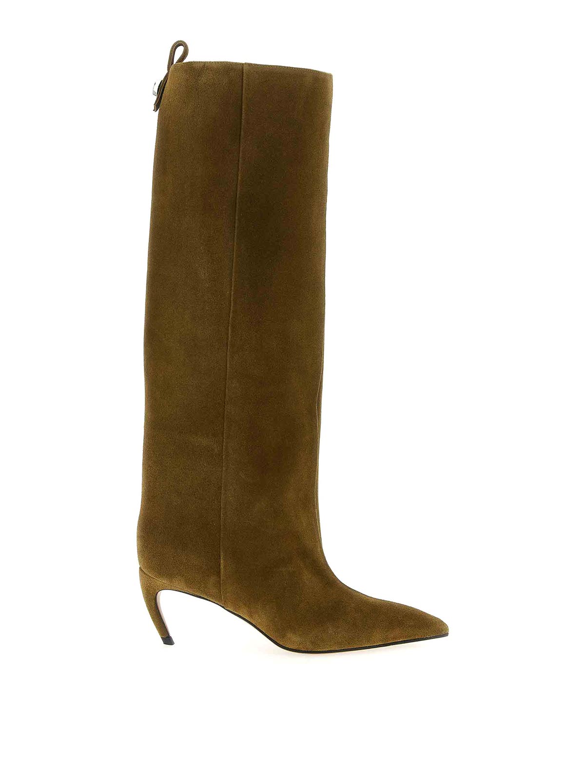 Attico Lea Boots Green In Brown
