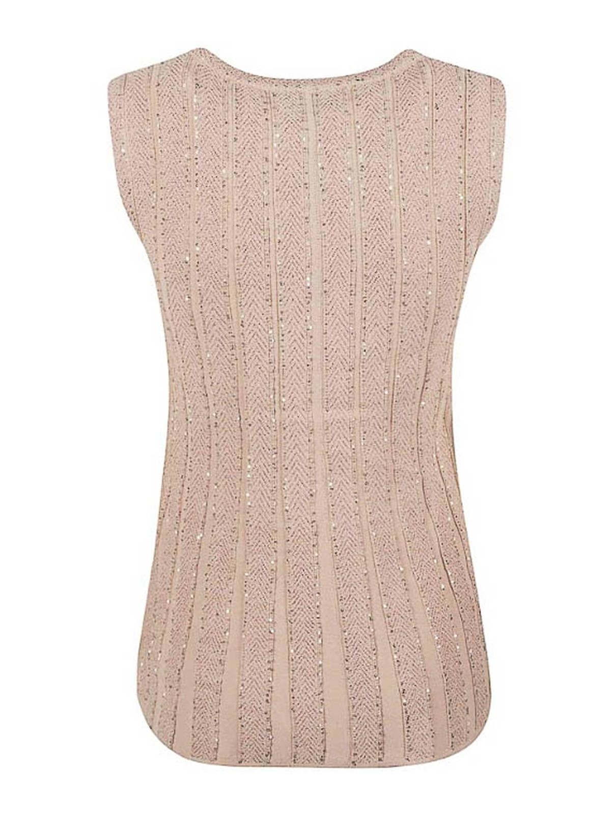 D Exterior D.exterior Sleeveless Crew Neck In Neutral