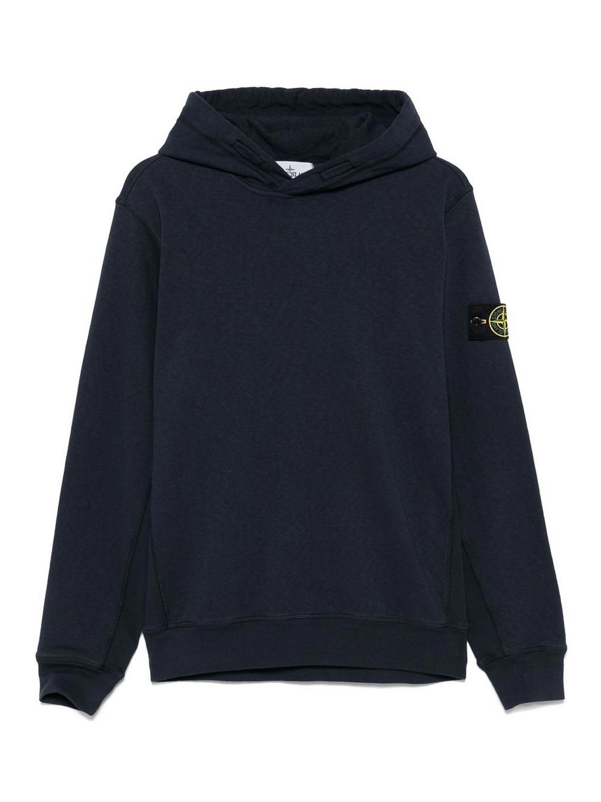 Stone Island Drawstring Hooded Sweatshirt In Blue