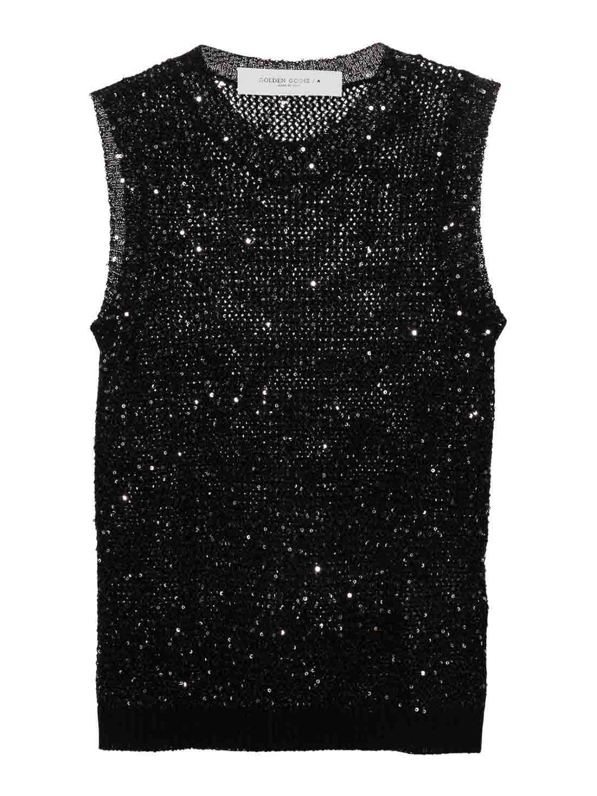 Golden Goose Top Nero In Black