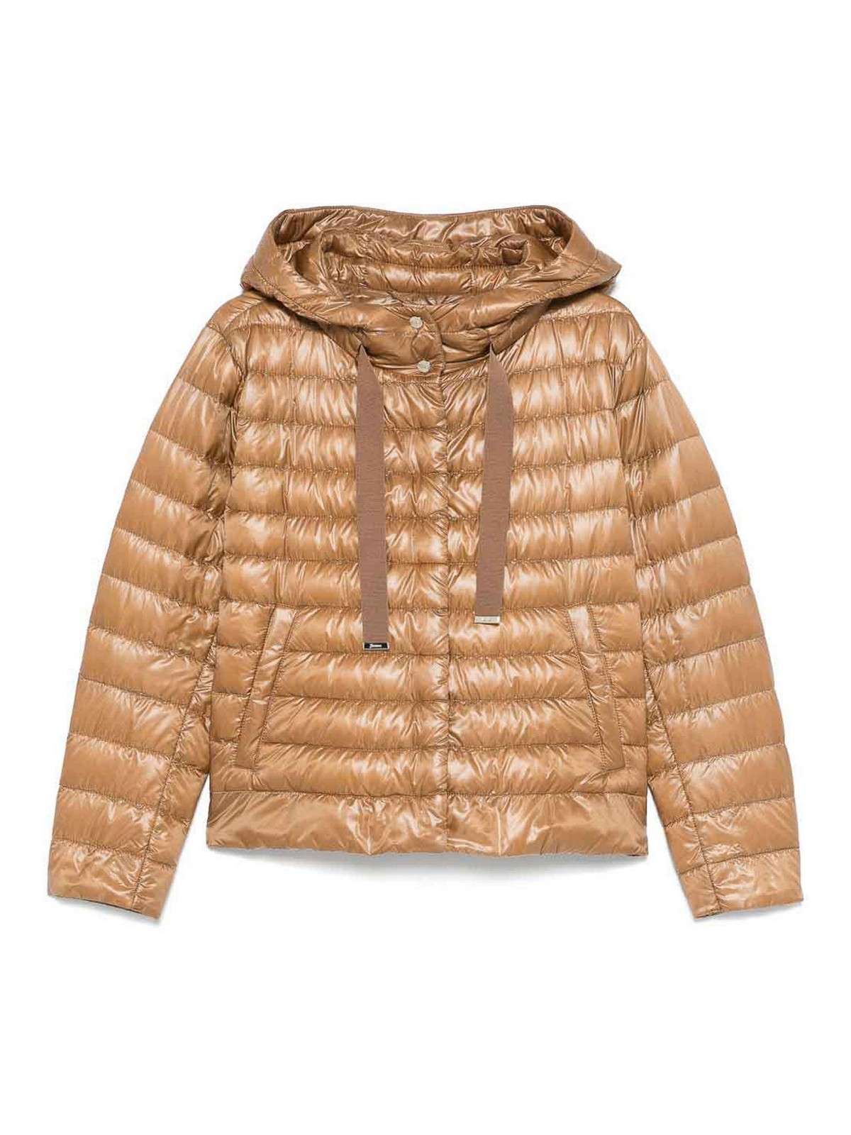 Herno Padded Goose Down Ultralight Jacket In Brown