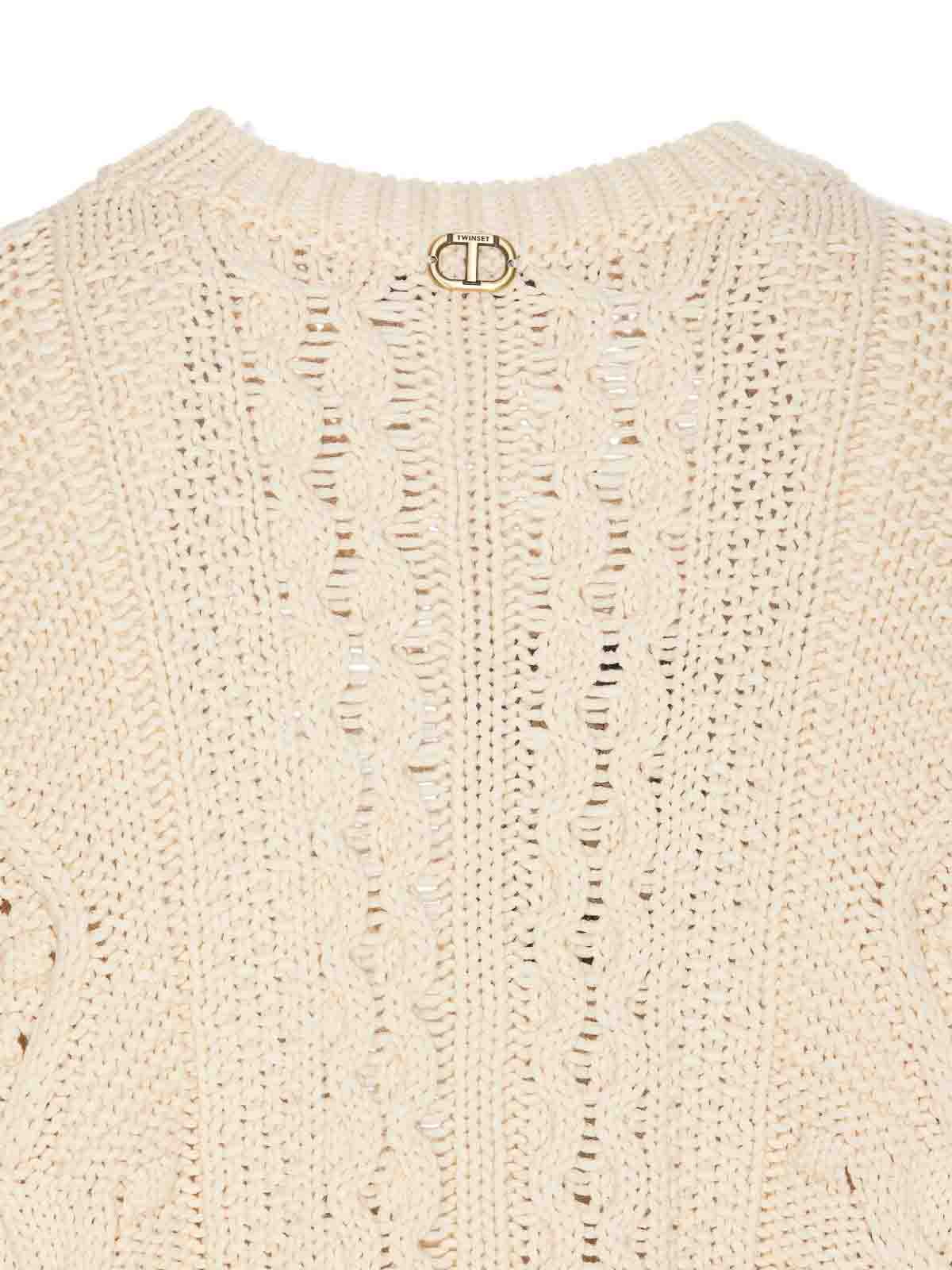 Twinset Twin-set Cozy And Stylish Knitted Sweater In Neutral
