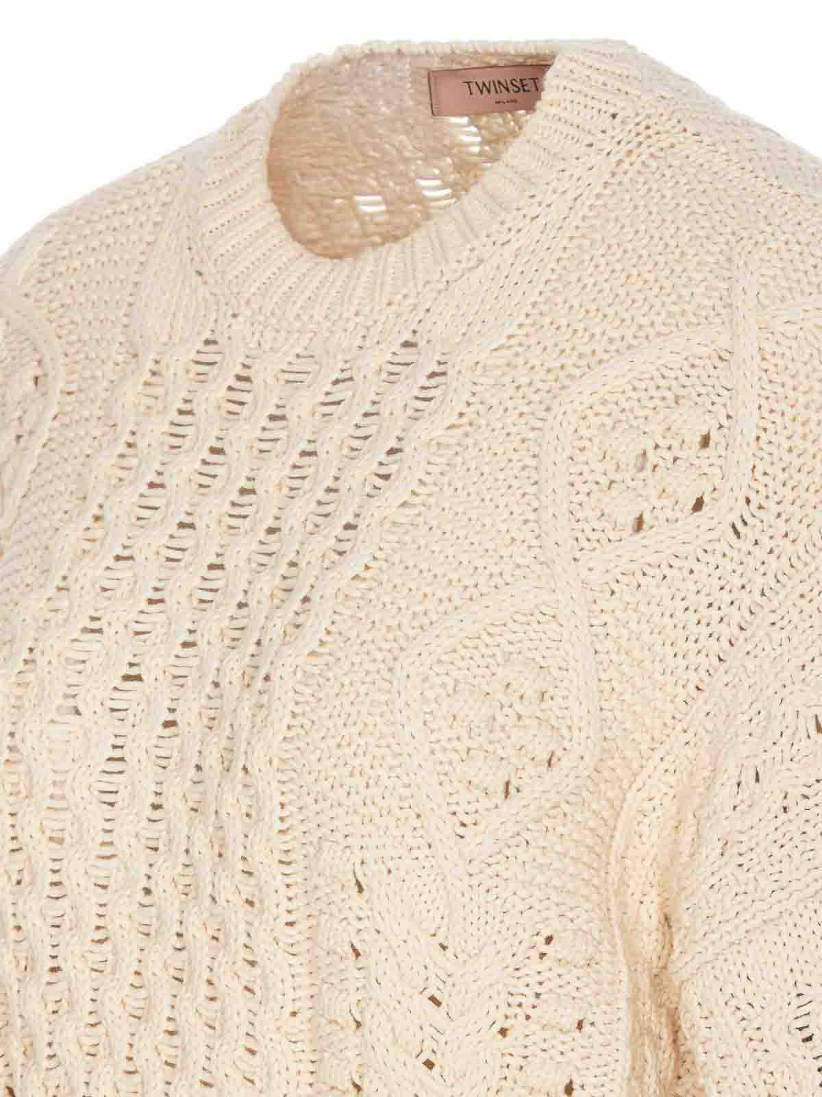 Twinset Twin-set Cozy And Stylish Knitted Sweater In Neutral