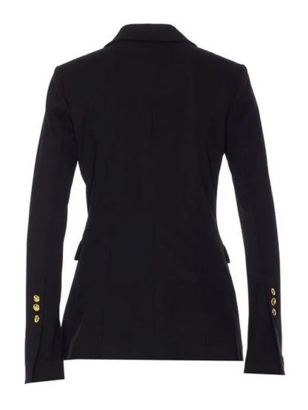 Pinko Structured Blazer With Long Sleeves And Notched Lapels In Black