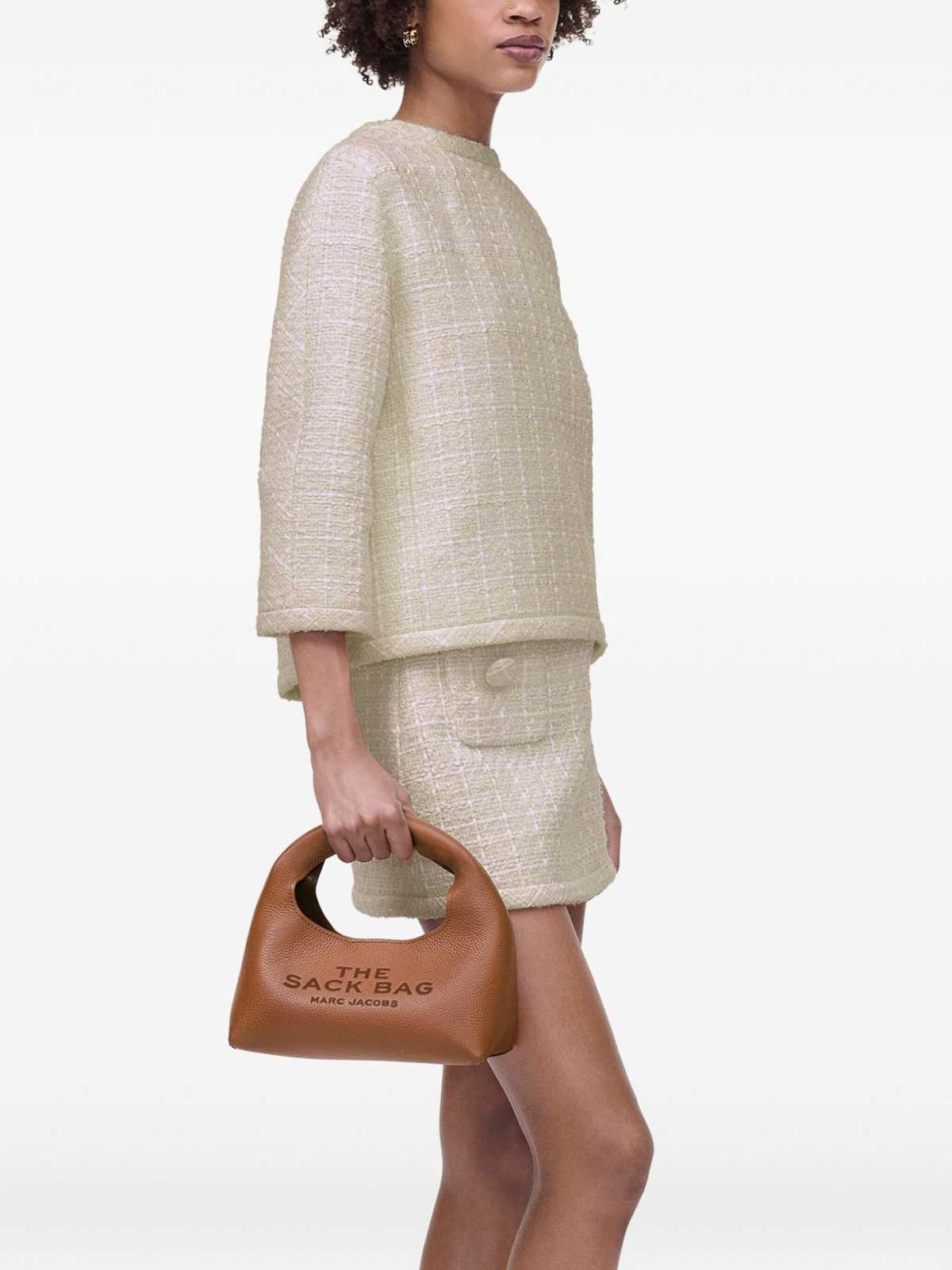 Marc Jacobs The Mini Sack Leather Handbag In Brown