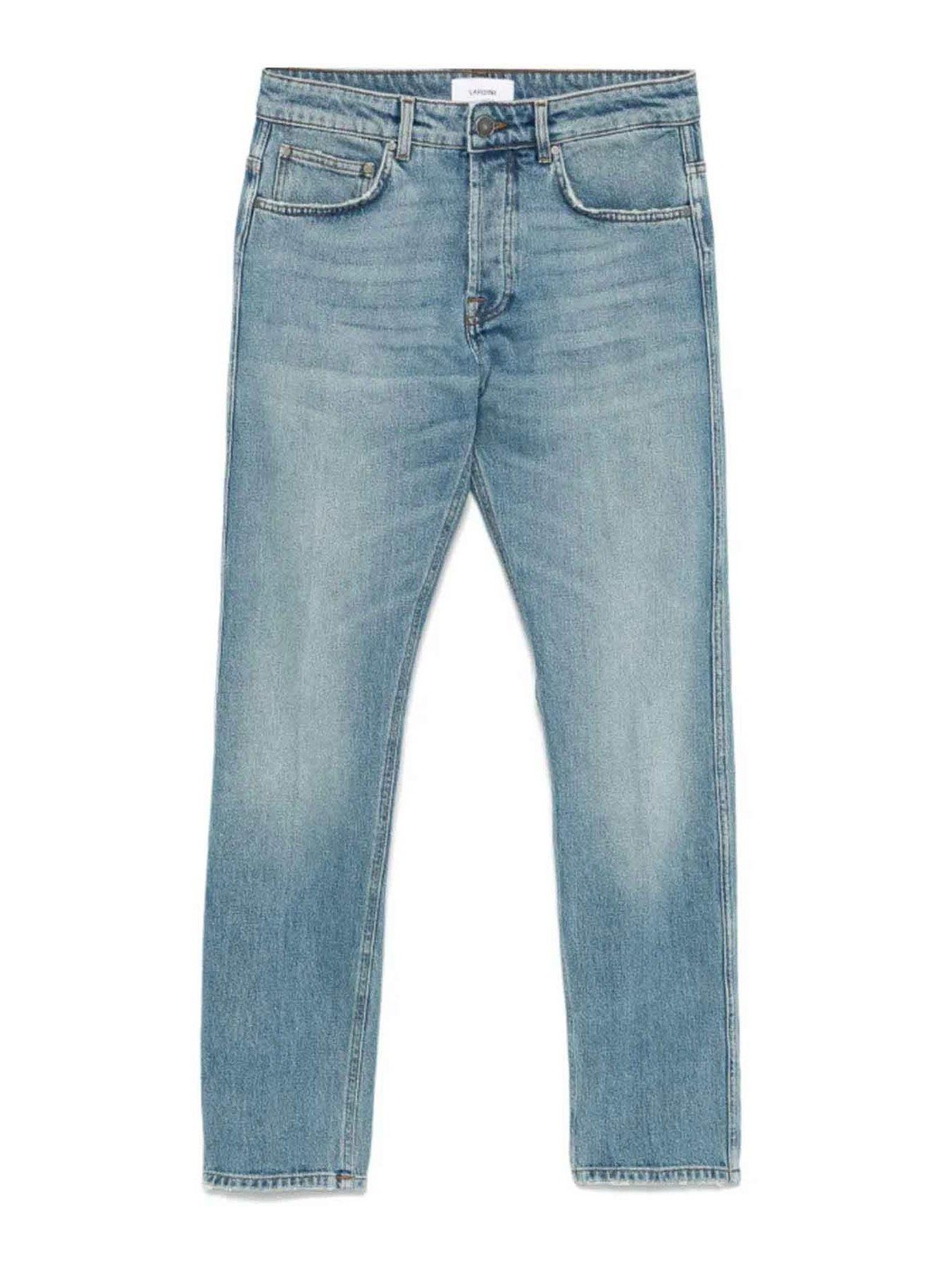 Lardini Straight Leg Denim Pants In Blue