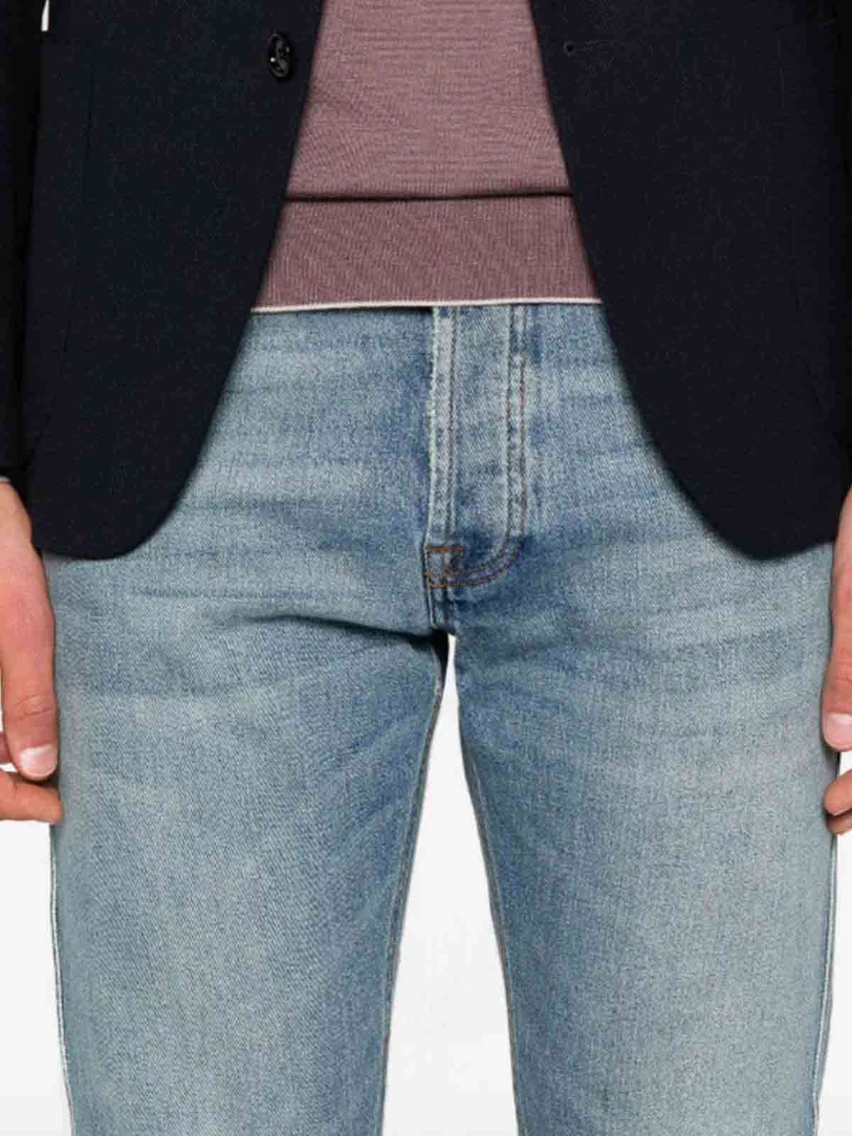 Lardini Straight Leg Denim Pants In Blue