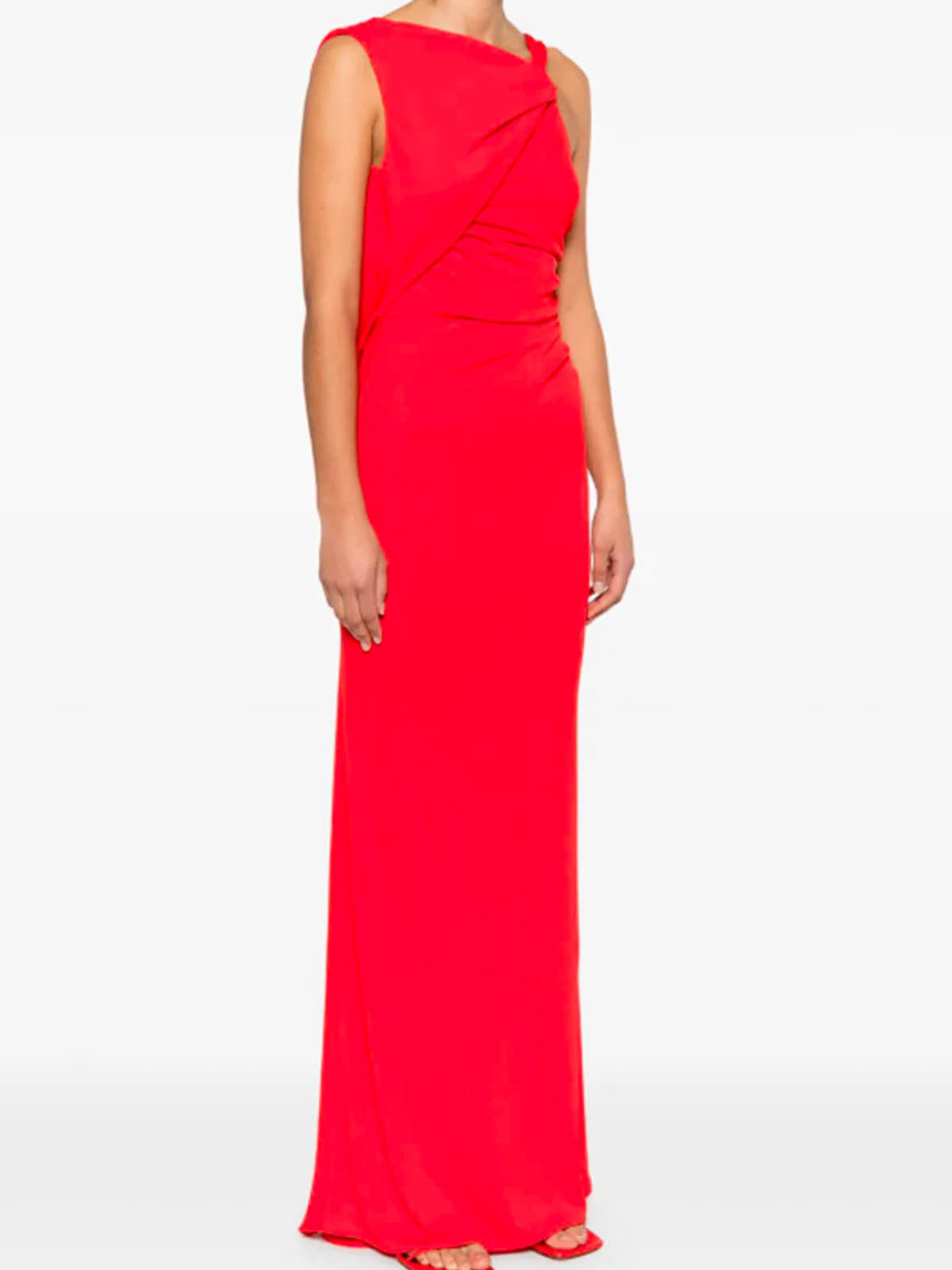 The Andamane Midi Dress In Red