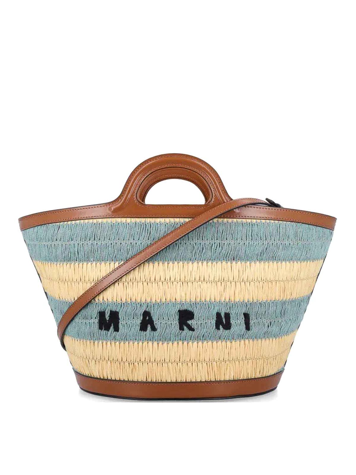 Marni Logo Embroidered Tote Bag In Multi