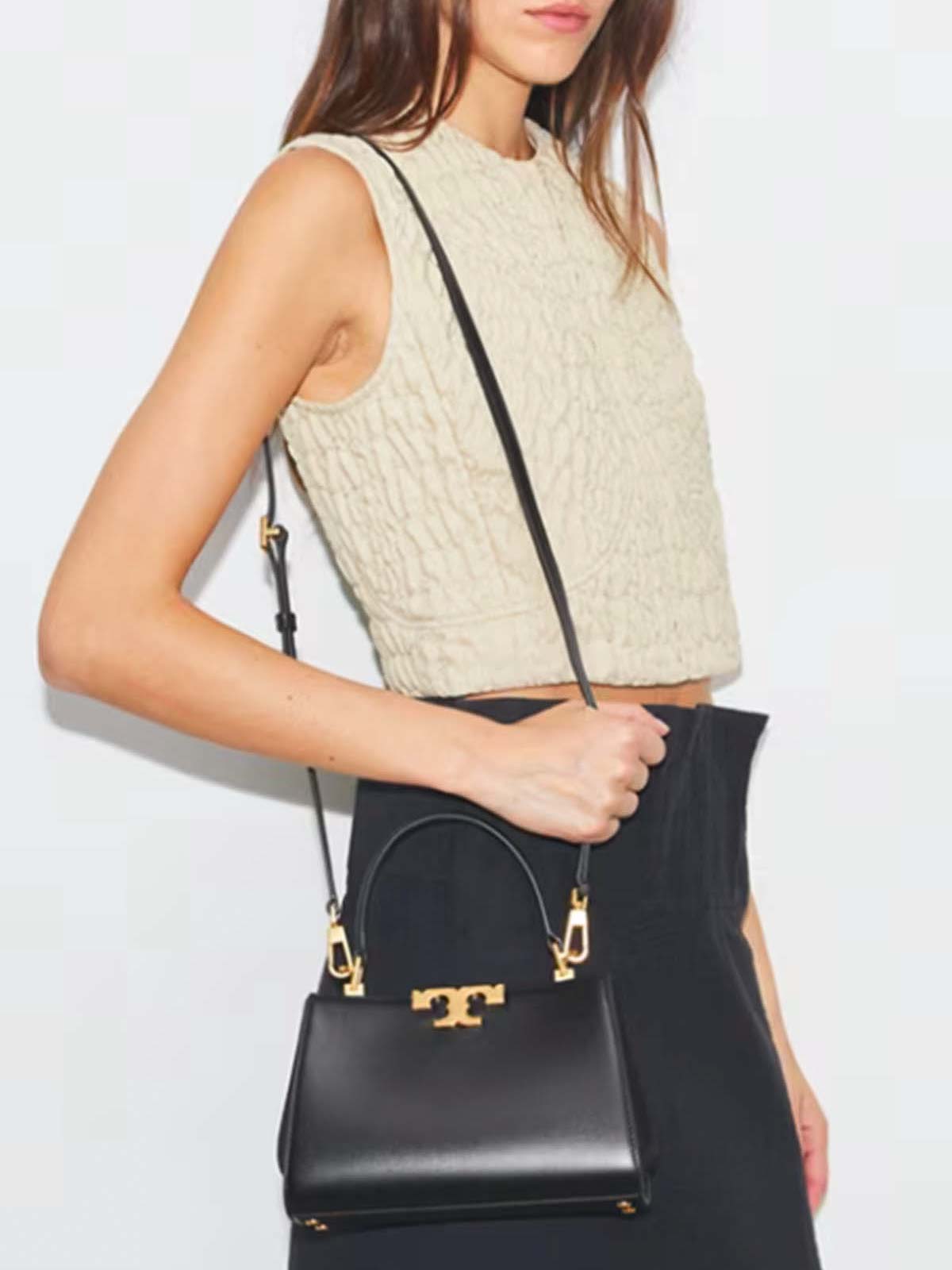 Tory Burch Leather Bag In Black