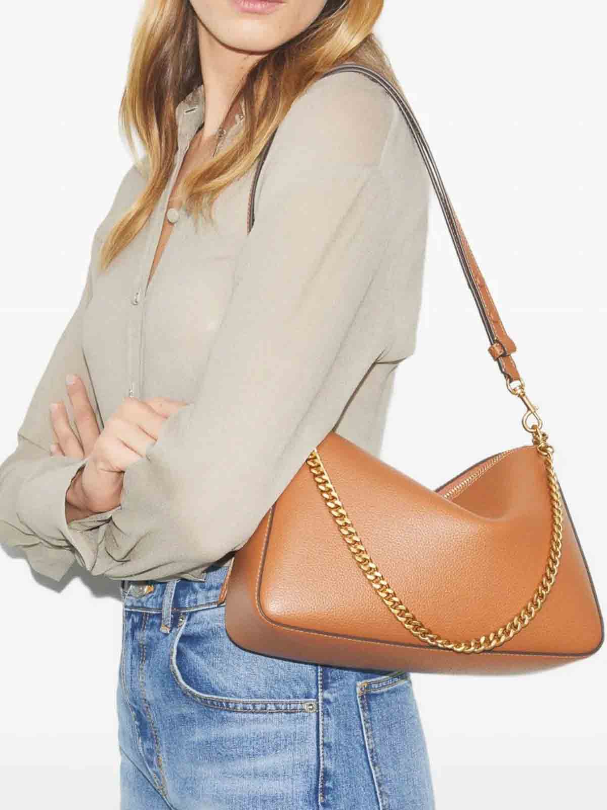 Tory Burch Leather Bag In Brown
