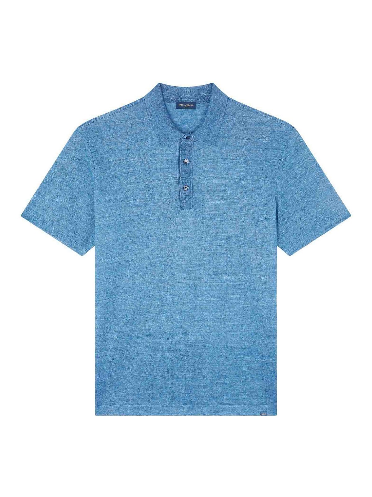 Paul & Shark Polo In Jersey Di Lino In Blue