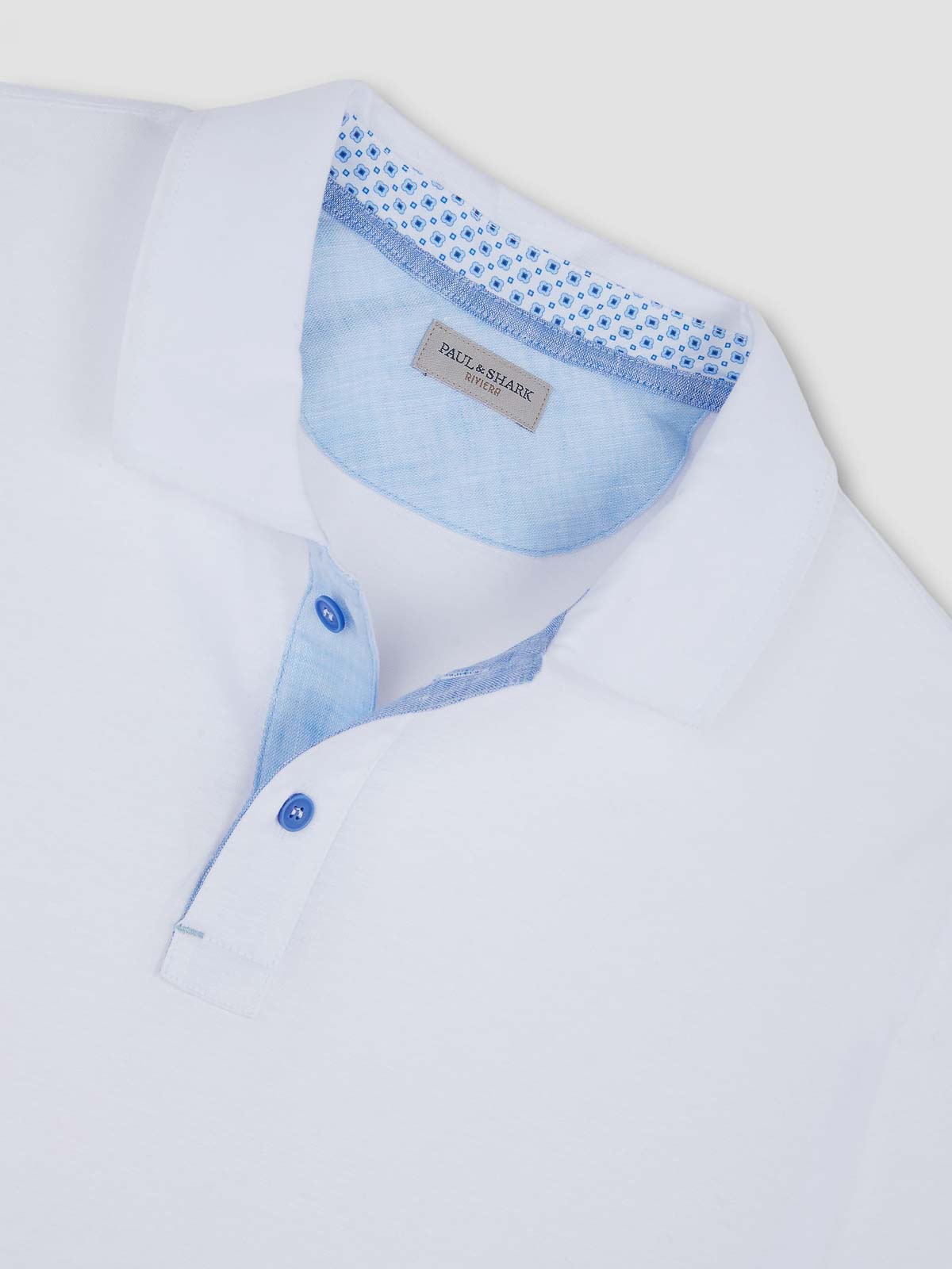 Paul & Shark Polo X-soft Jersey Con Dettagli In Lino In White