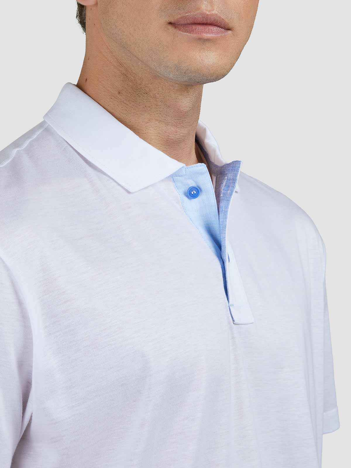 Paul & Shark Polo X-soft Jersey Con Dettagli In Lino In White