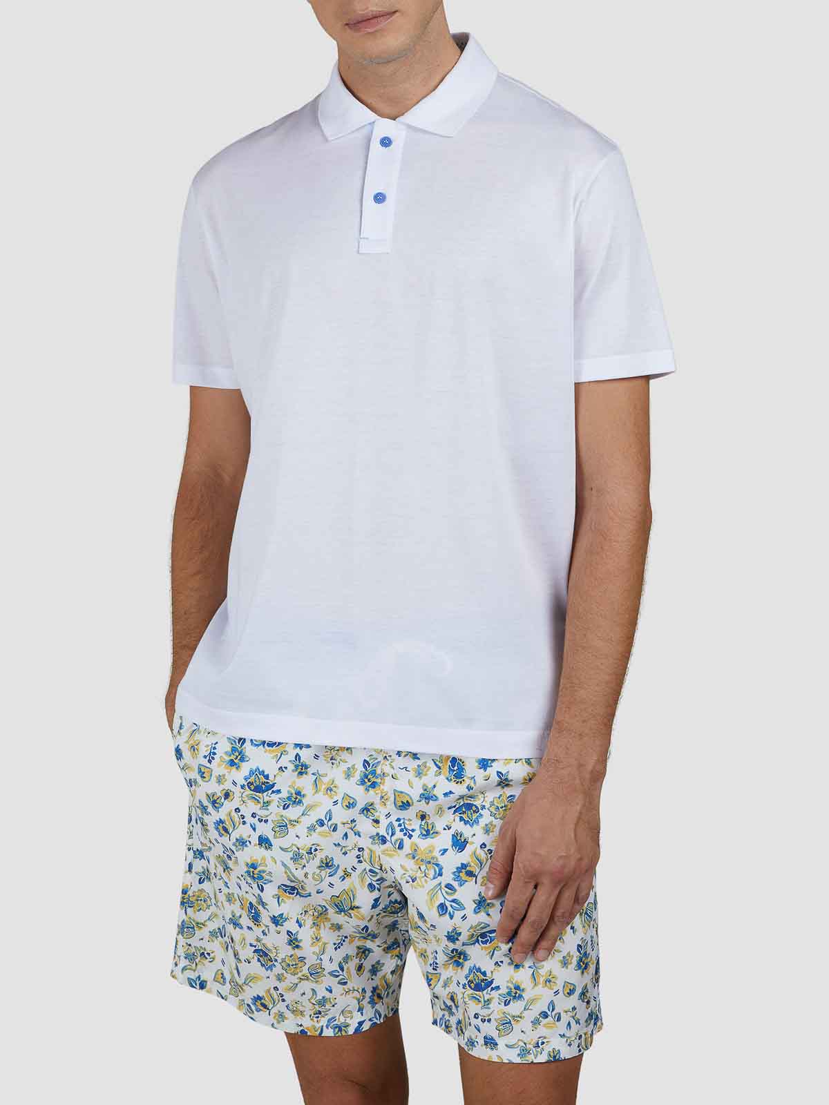 Paul & Shark Polo X-soft Jersey Con Dettagli In Lino In White