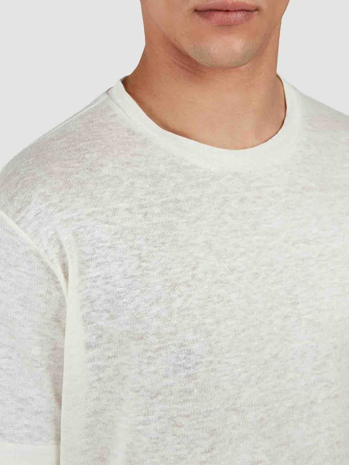 Paul & Shark T-shirt In Jersey Di Lino In Neutral