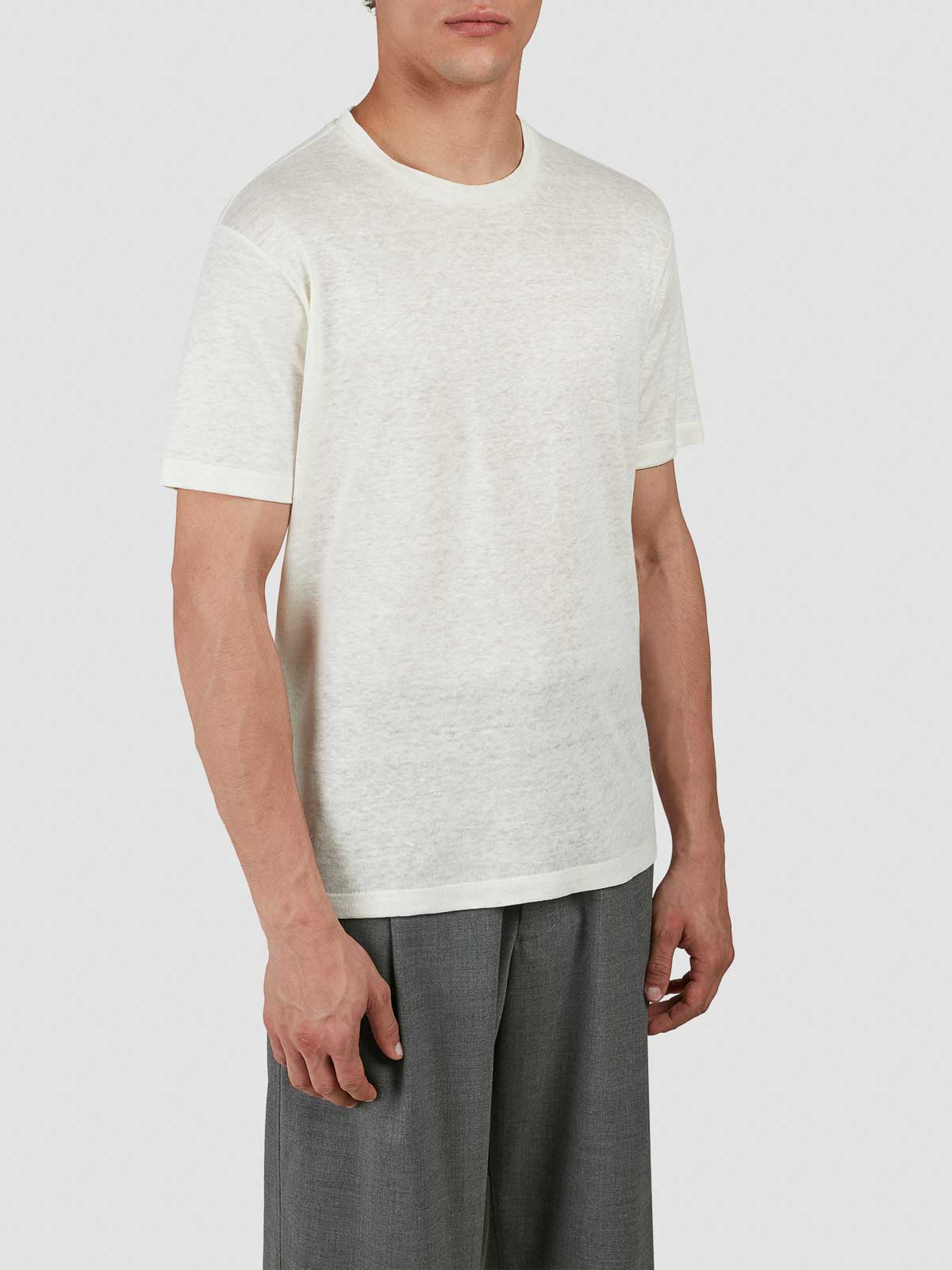 Paul & Shark T-shirt In Jersey Di Lino In Neutral