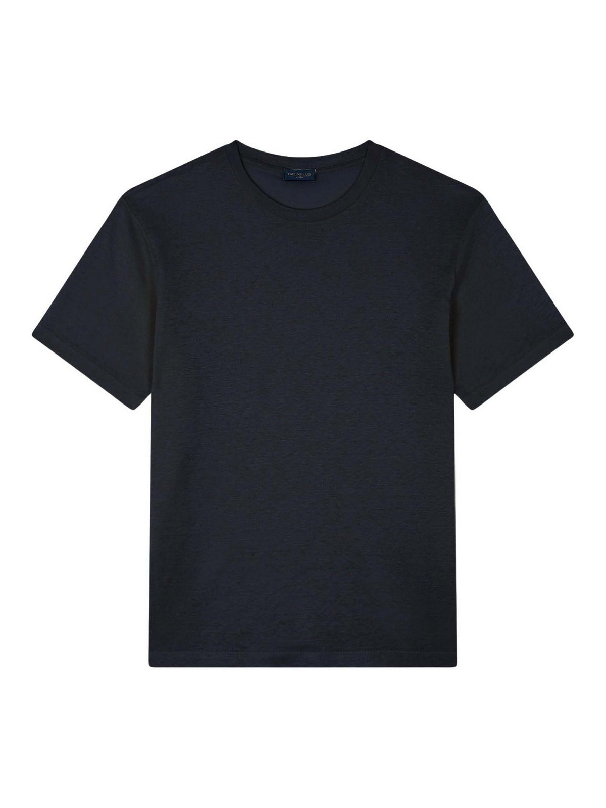 Paul & Shark T-shirt In Light Jersey Di Cotone Tinto Capo In Blue