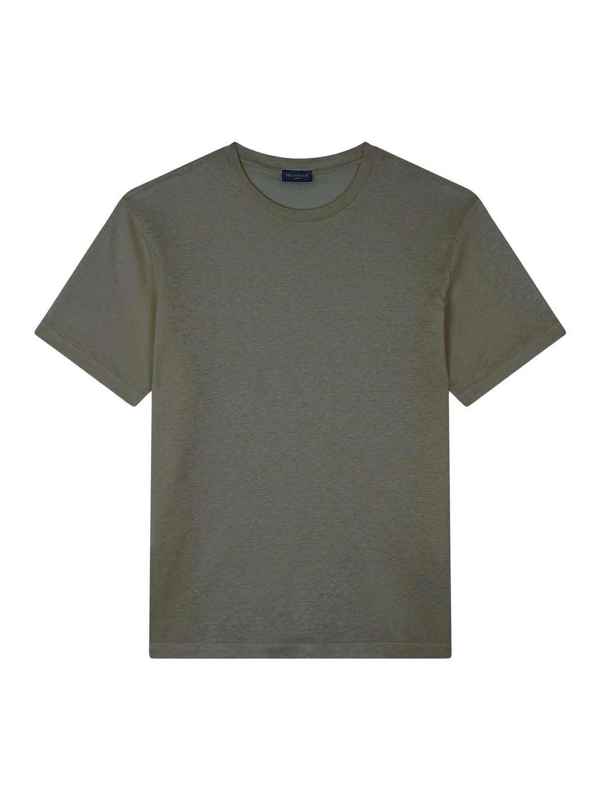 Paul & Shark T Shirt In Lino Jersey In Green