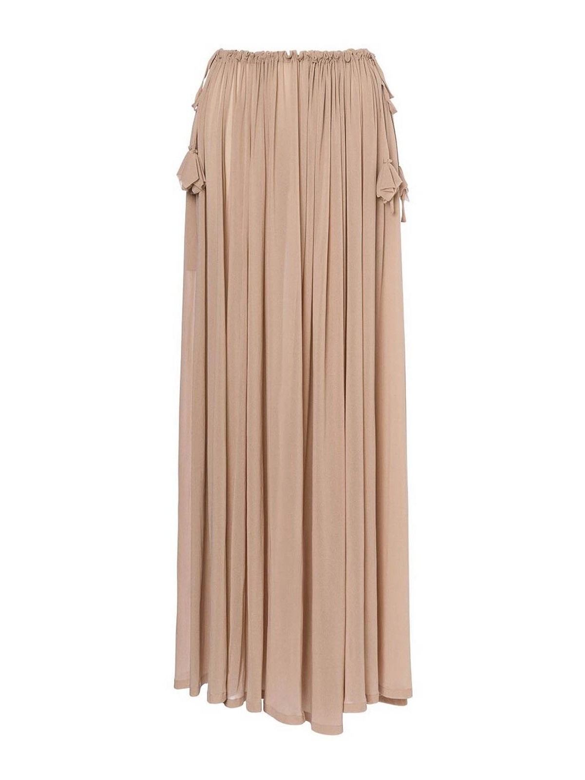 Philosophy Di Lorenzo Serafini Bow Maxi Skirts Elastic Waistband In Neutral