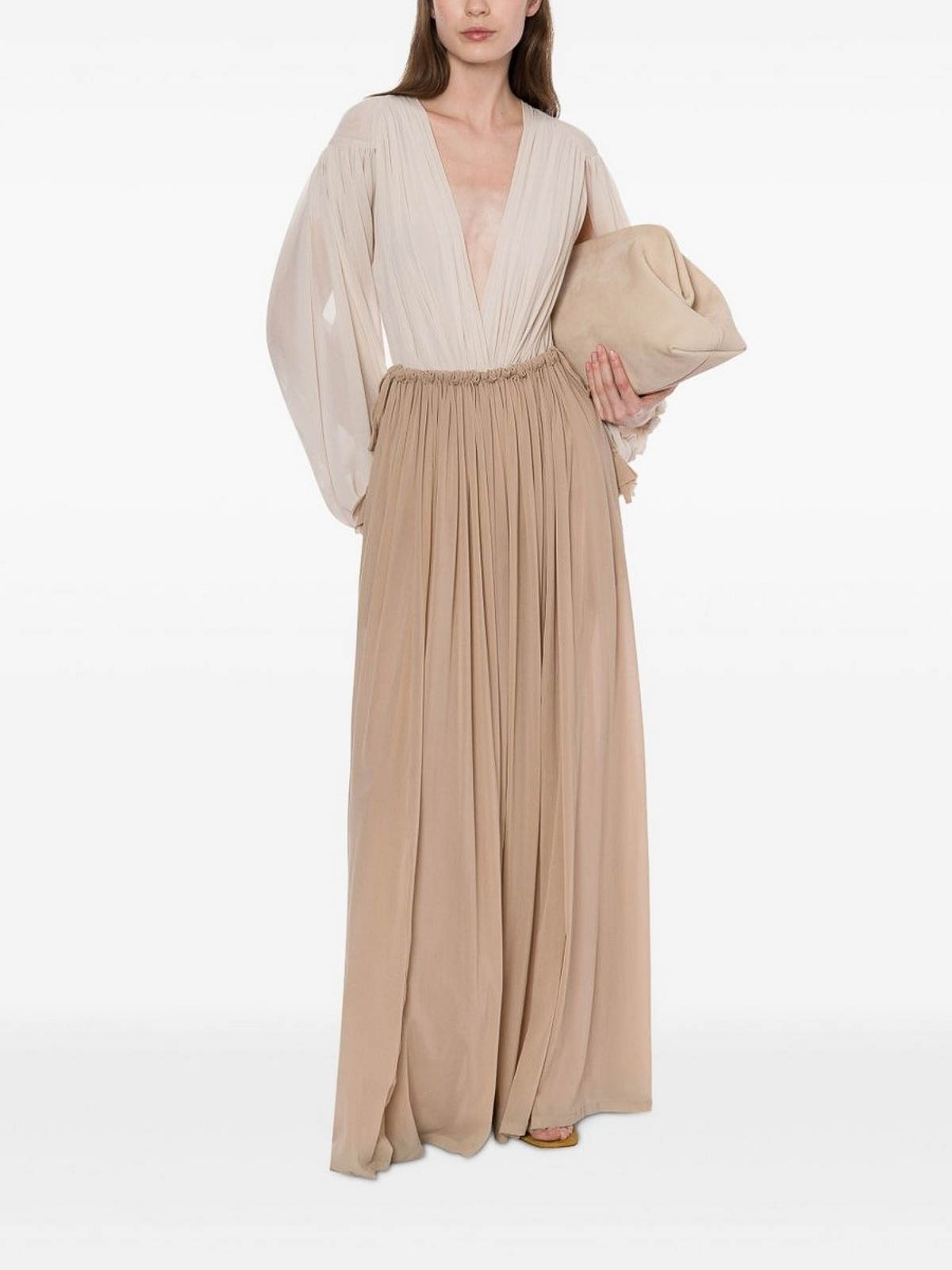 Philosophy Di Lorenzo Serafini Bow Maxi Skirts Elastic Waistband In Neutral