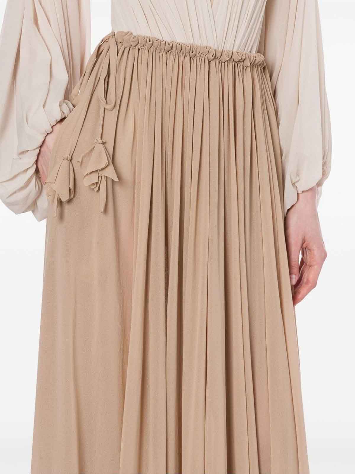 Philosophy Di Lorenzo Serafini Bow Maxi Skirts Elastic Waistband In Neutral