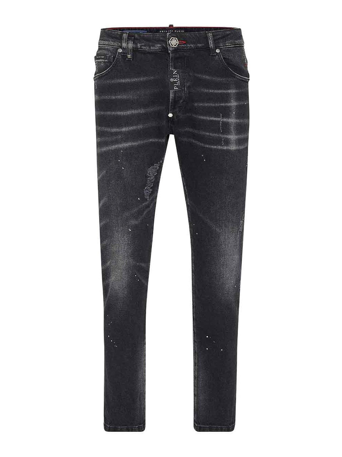Philipp Plein Mid-rise Slim-fit Jeans In Black