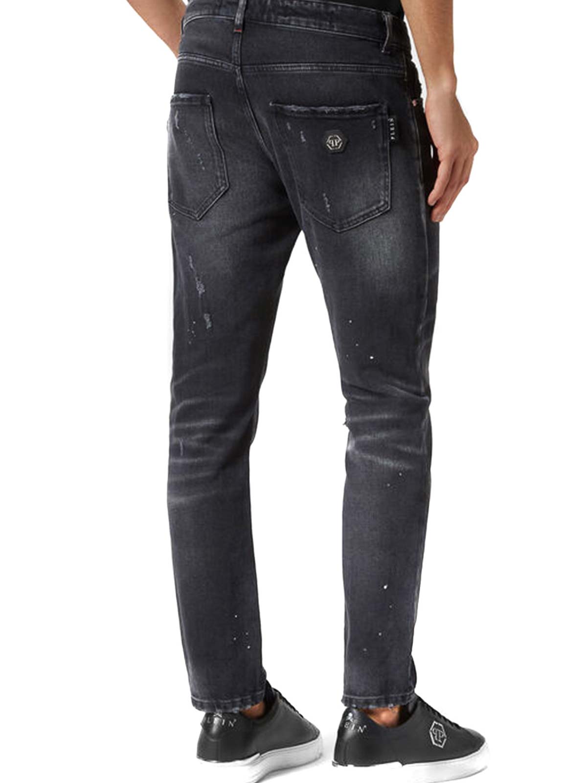 Philipp Plein Mid-rise Slim-fit Jeans In Black