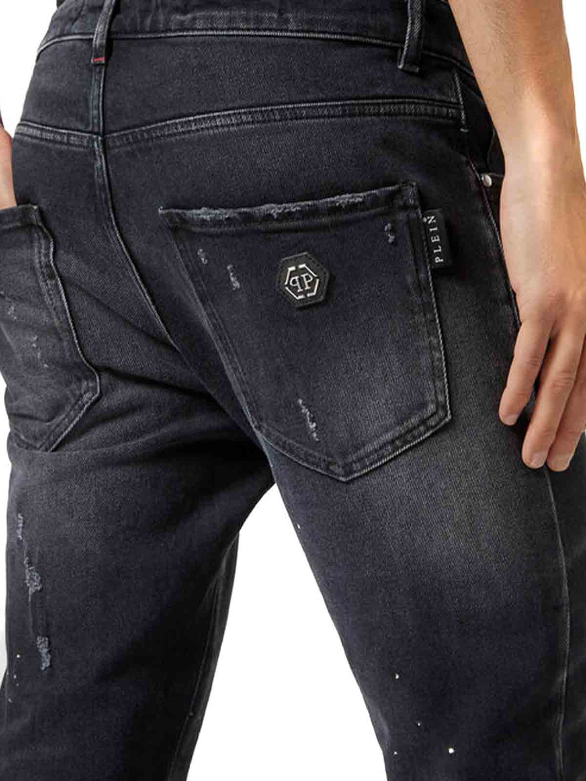 Philipp Plein Mid-rise Slim-fit Jeans In Black